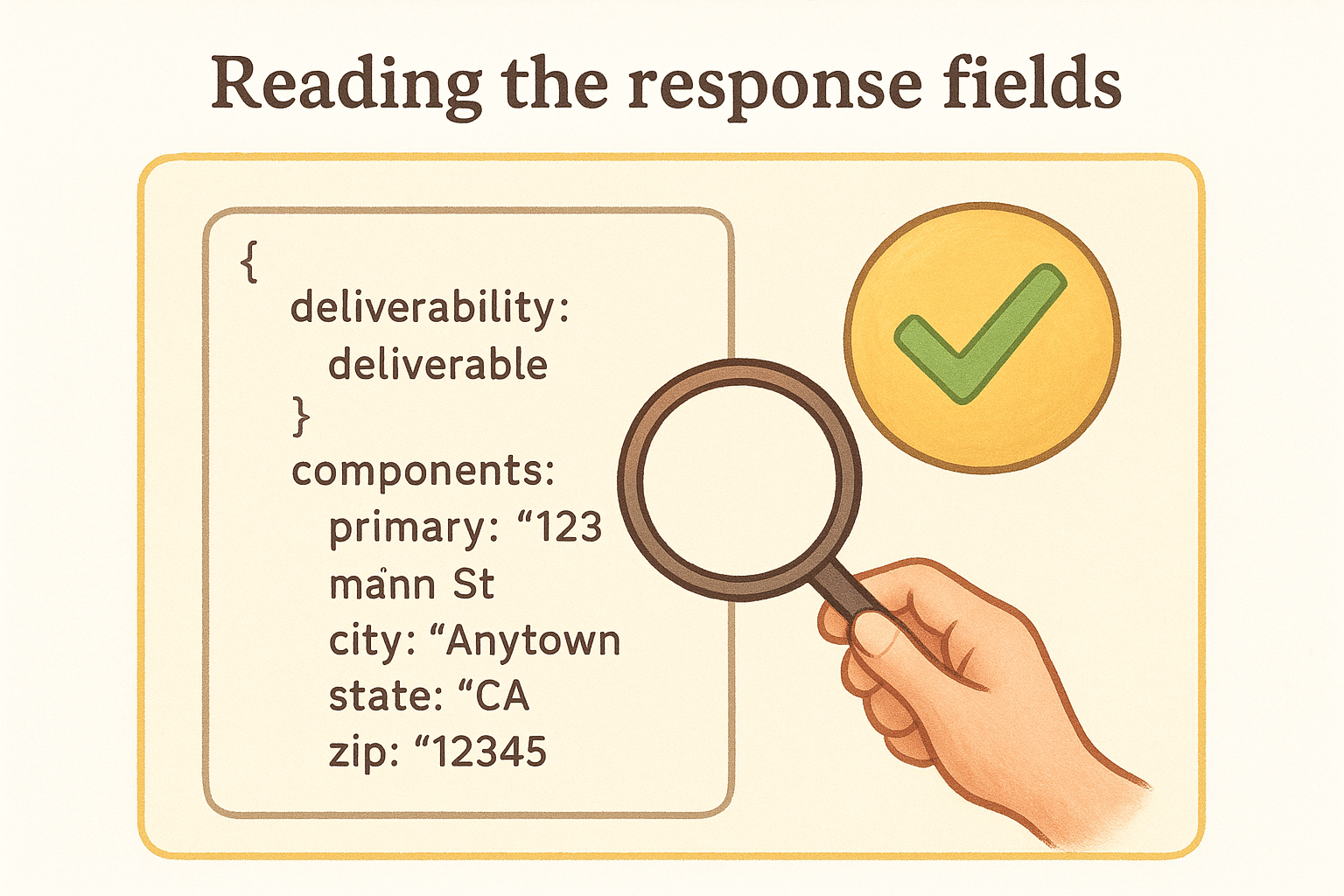 Reading the response fields