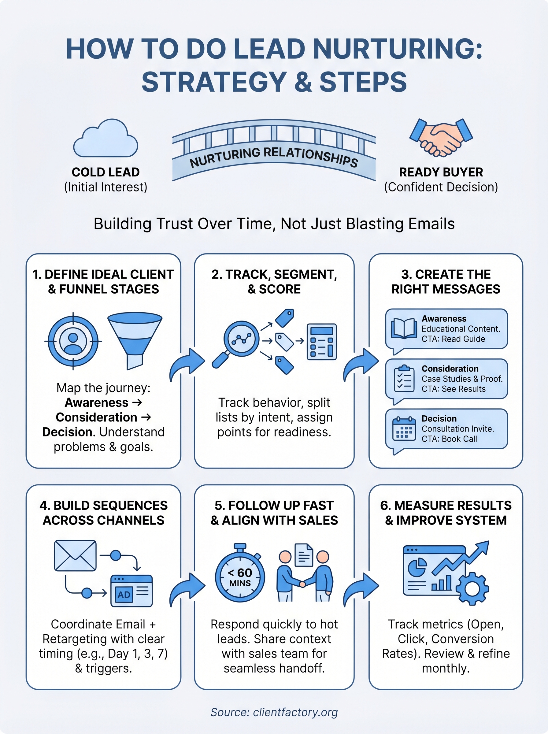 how to do lead nurturing infographic