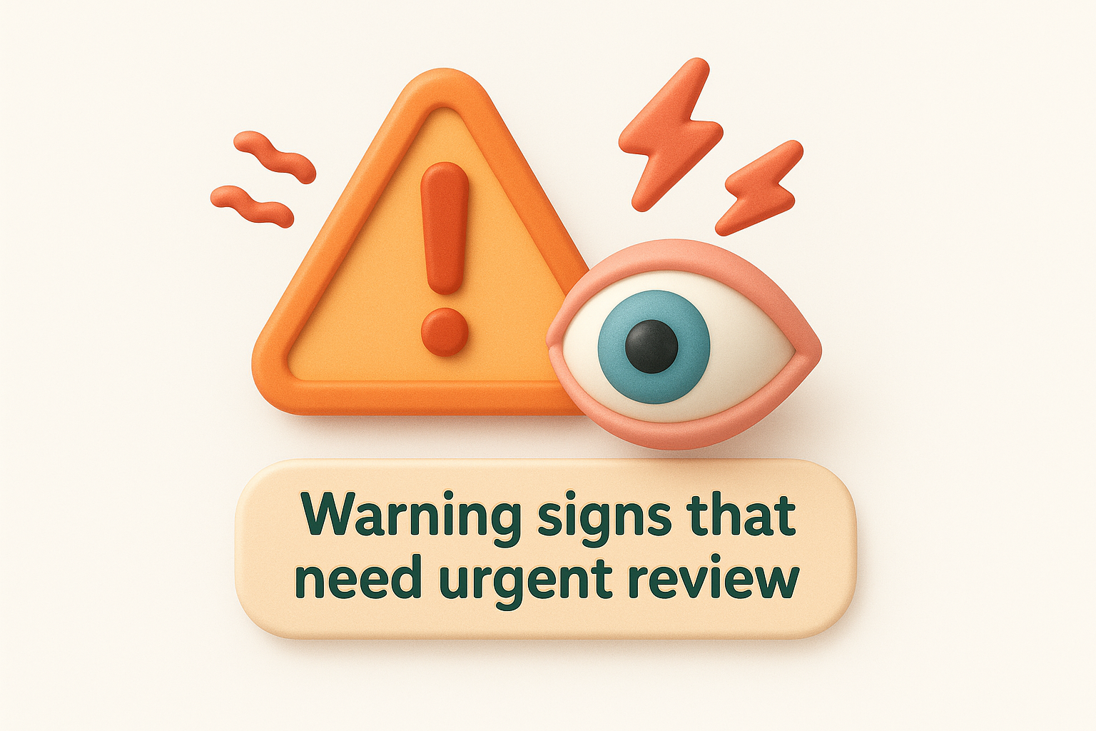 Warning signs that need urgent review