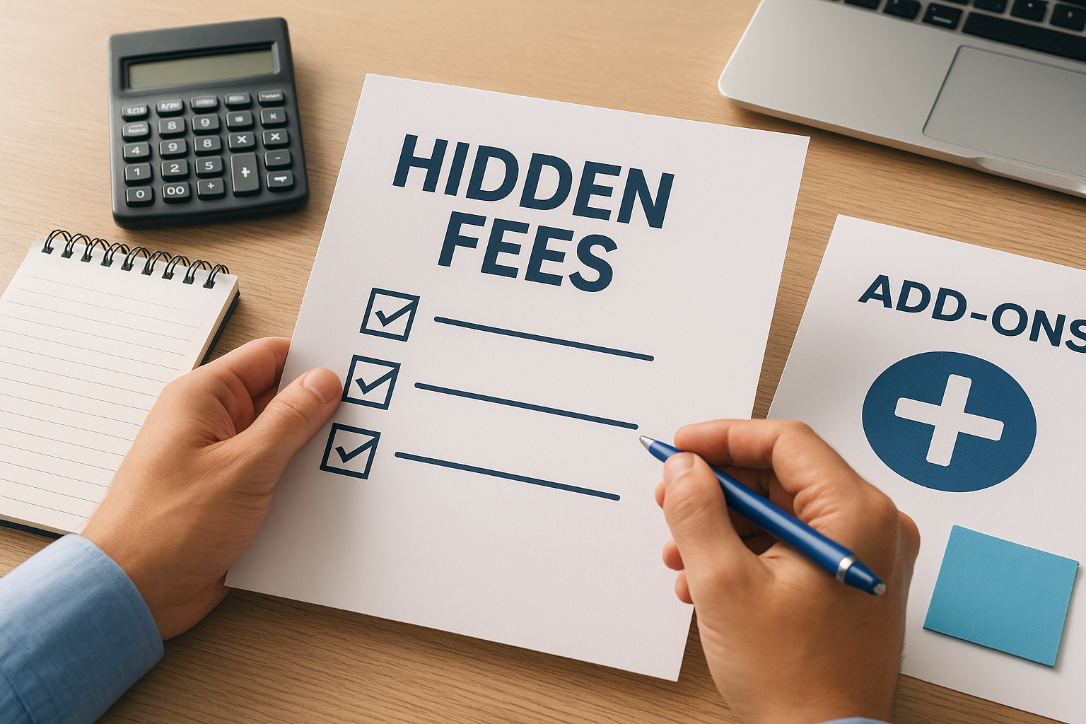 Hidden fees and add-ons to watch