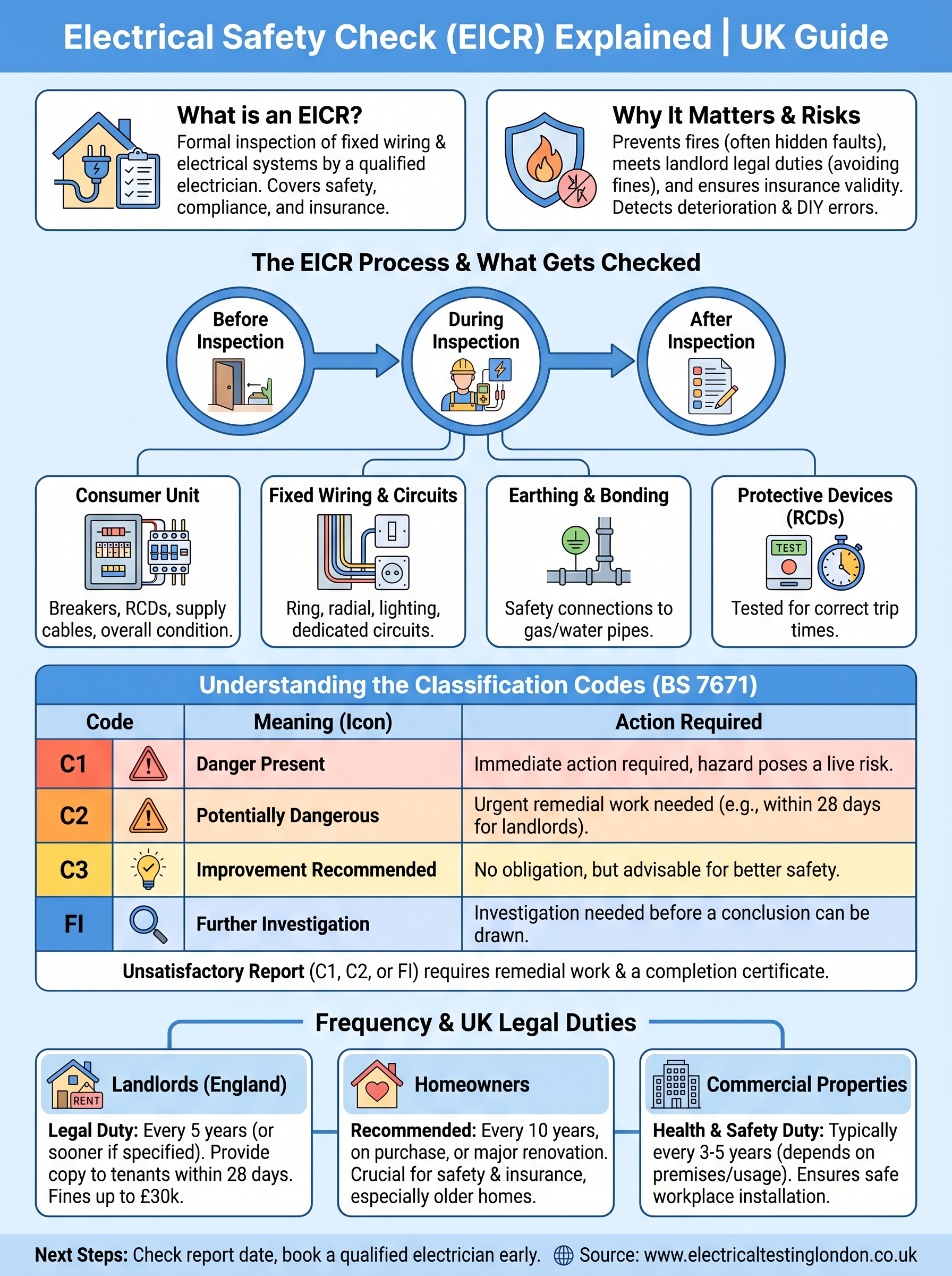 what is an electrical safety check infographic