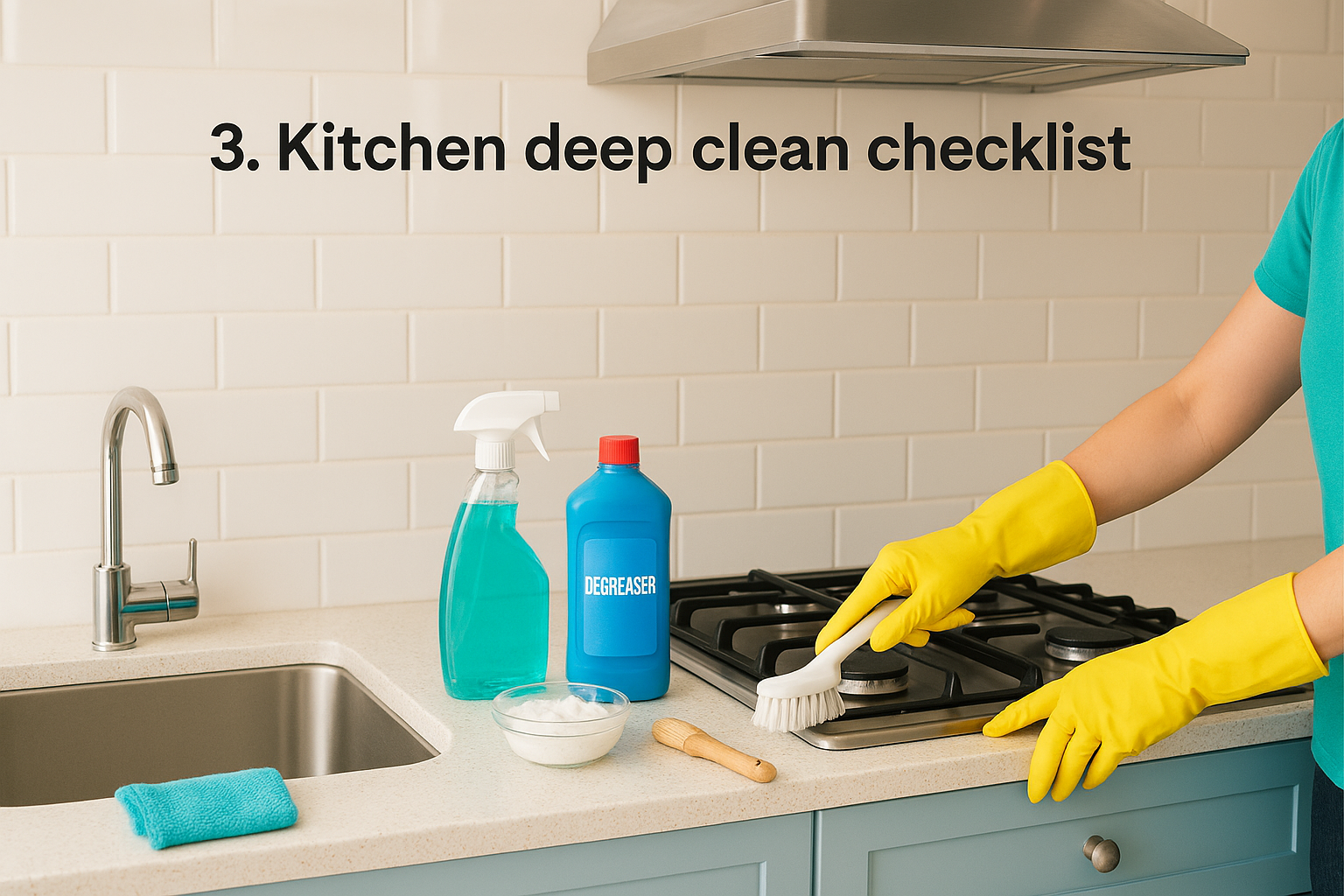 3. Kitchen deep clean checklist
