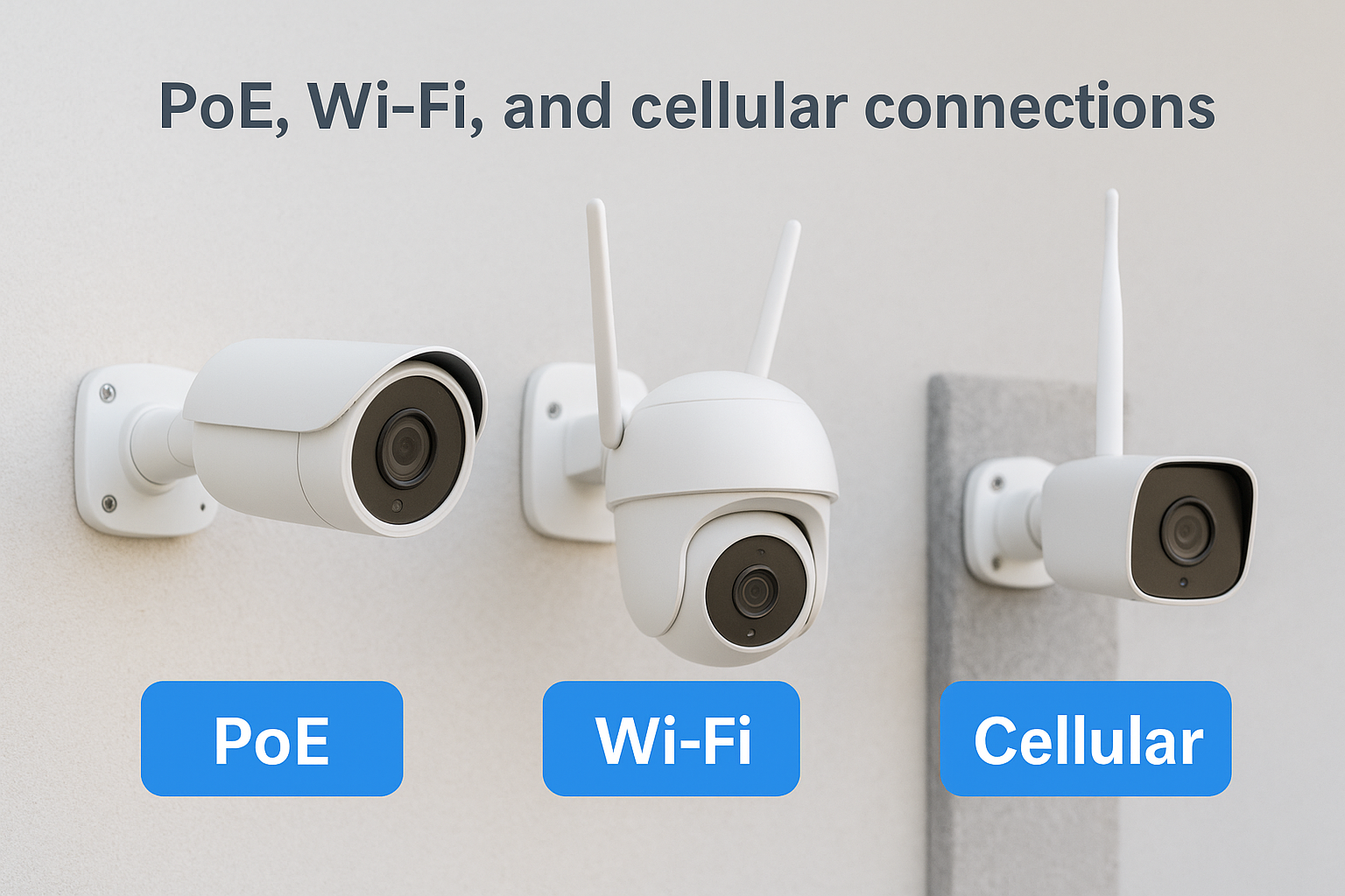 PoE, Wi-Fi, and cellular connections