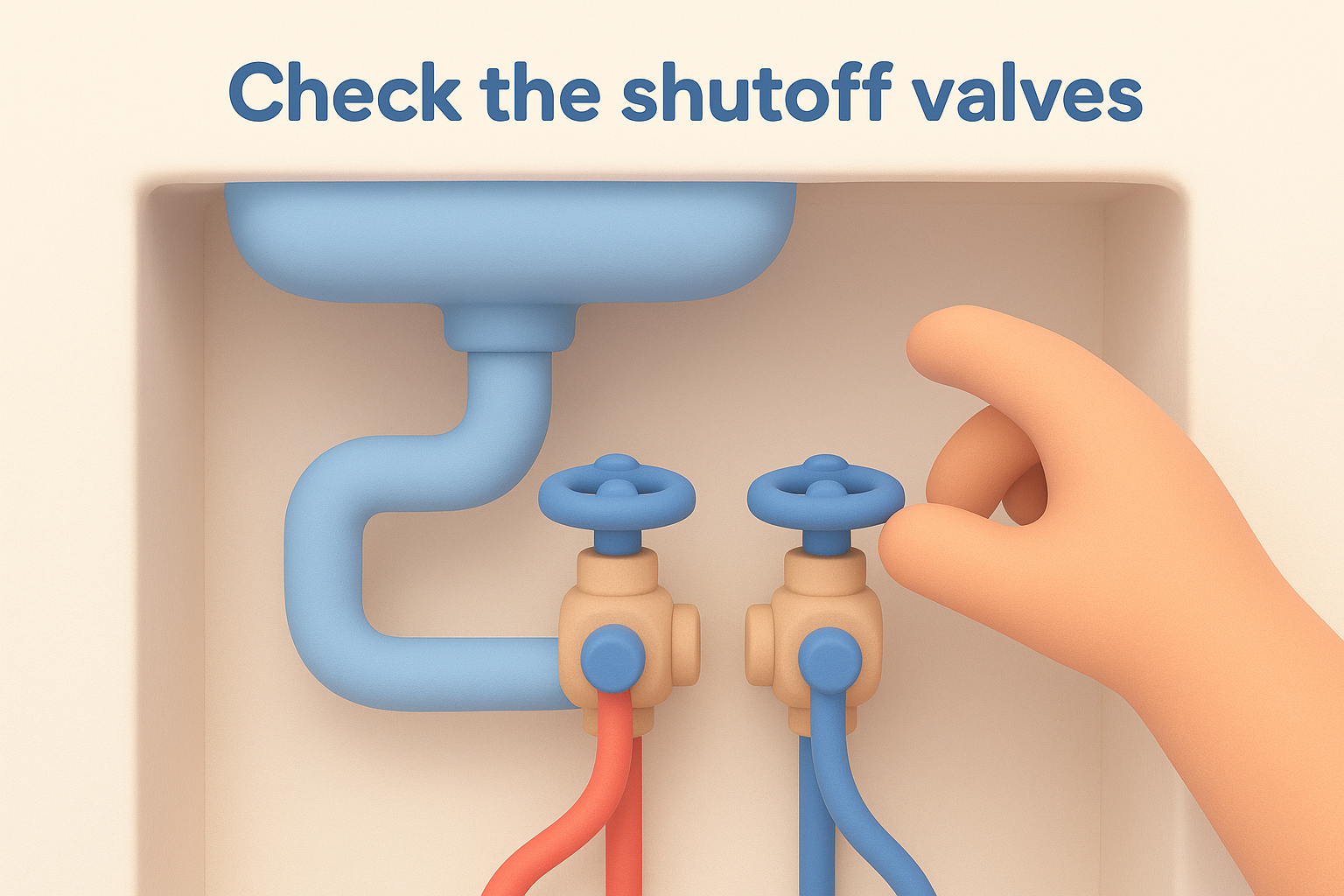 Check the shutoff valves