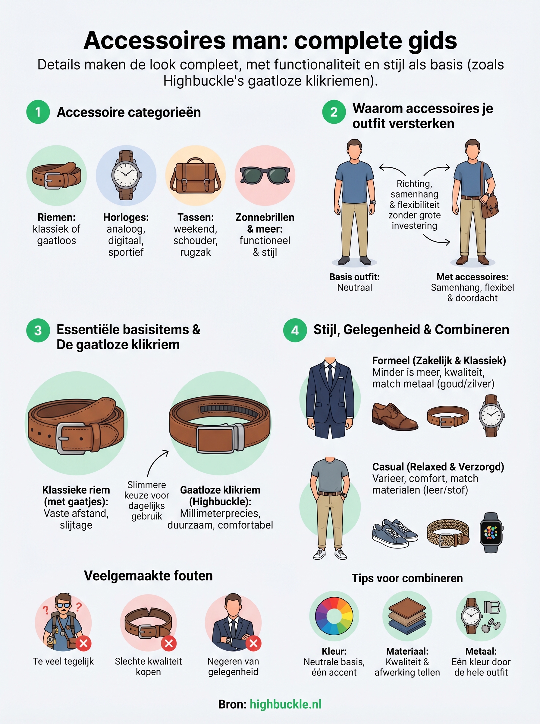 accessoires man infographic