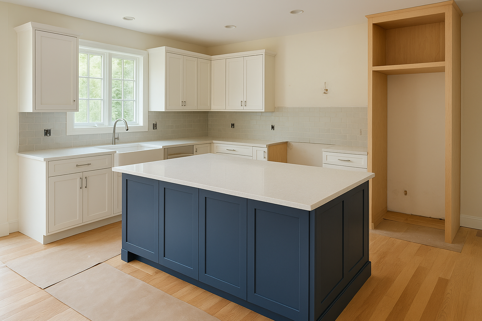Materials, cabinets, and fixtures