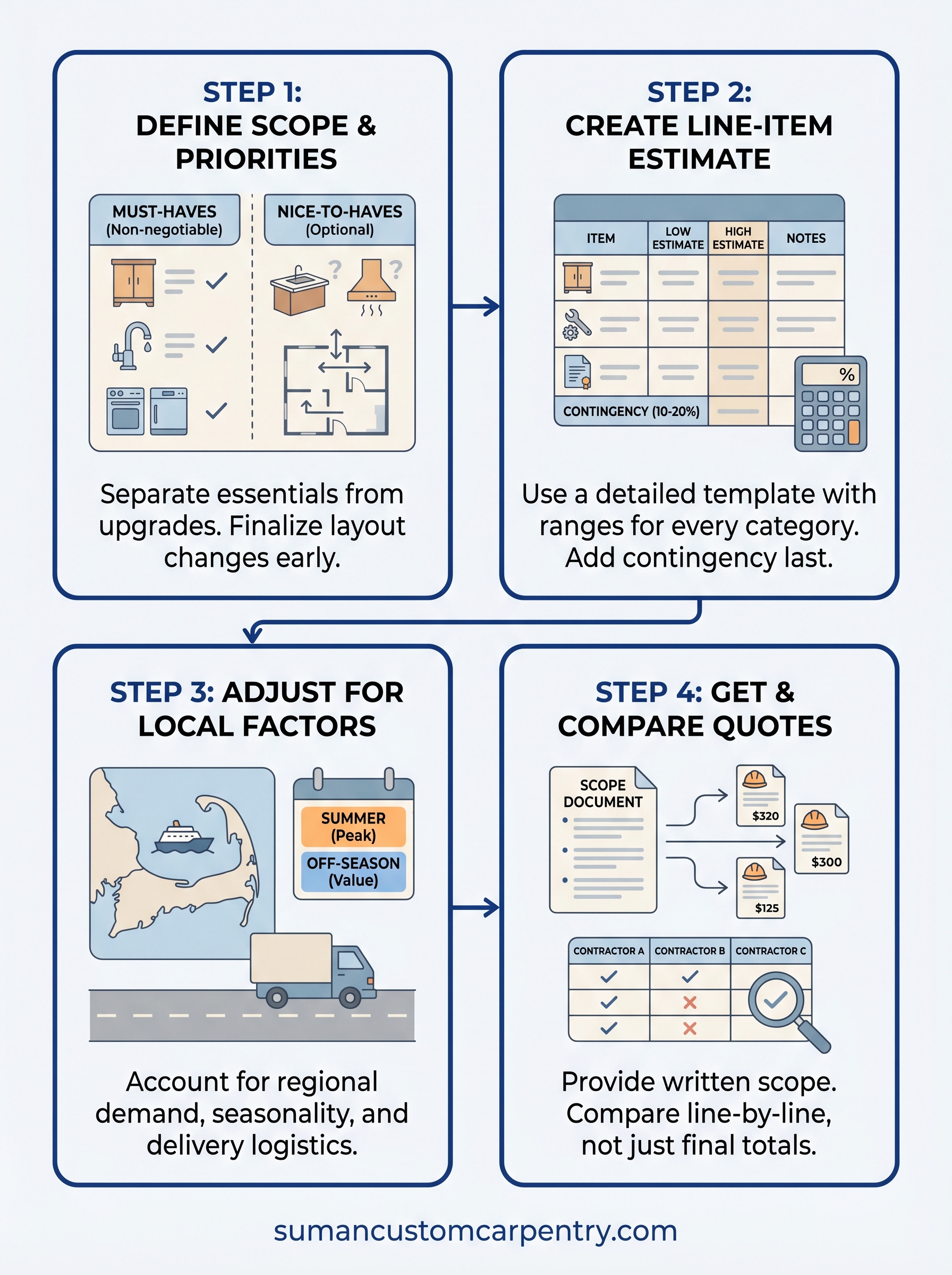 kitchen renovation quote infographic