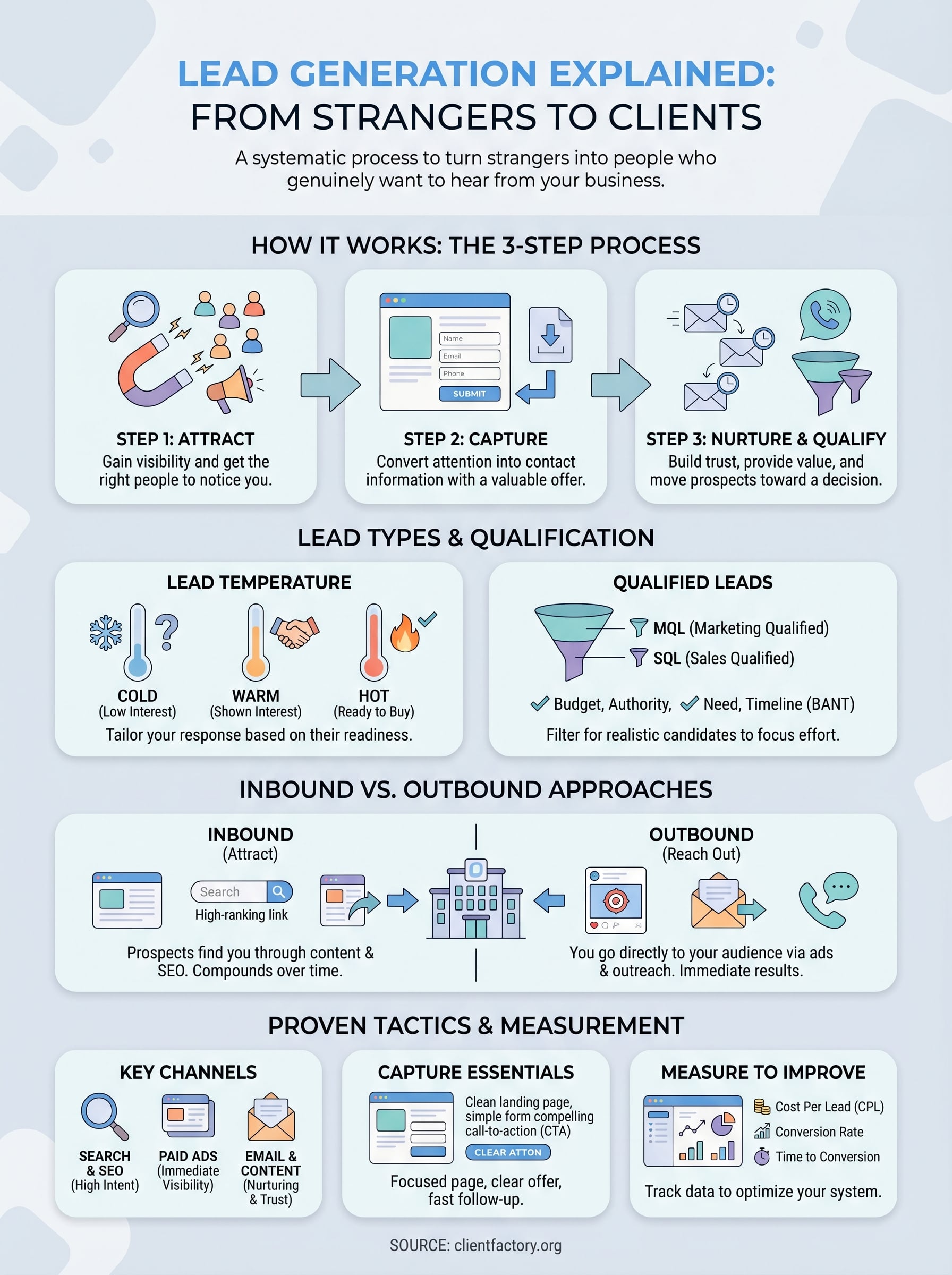 lead generation explained infographic