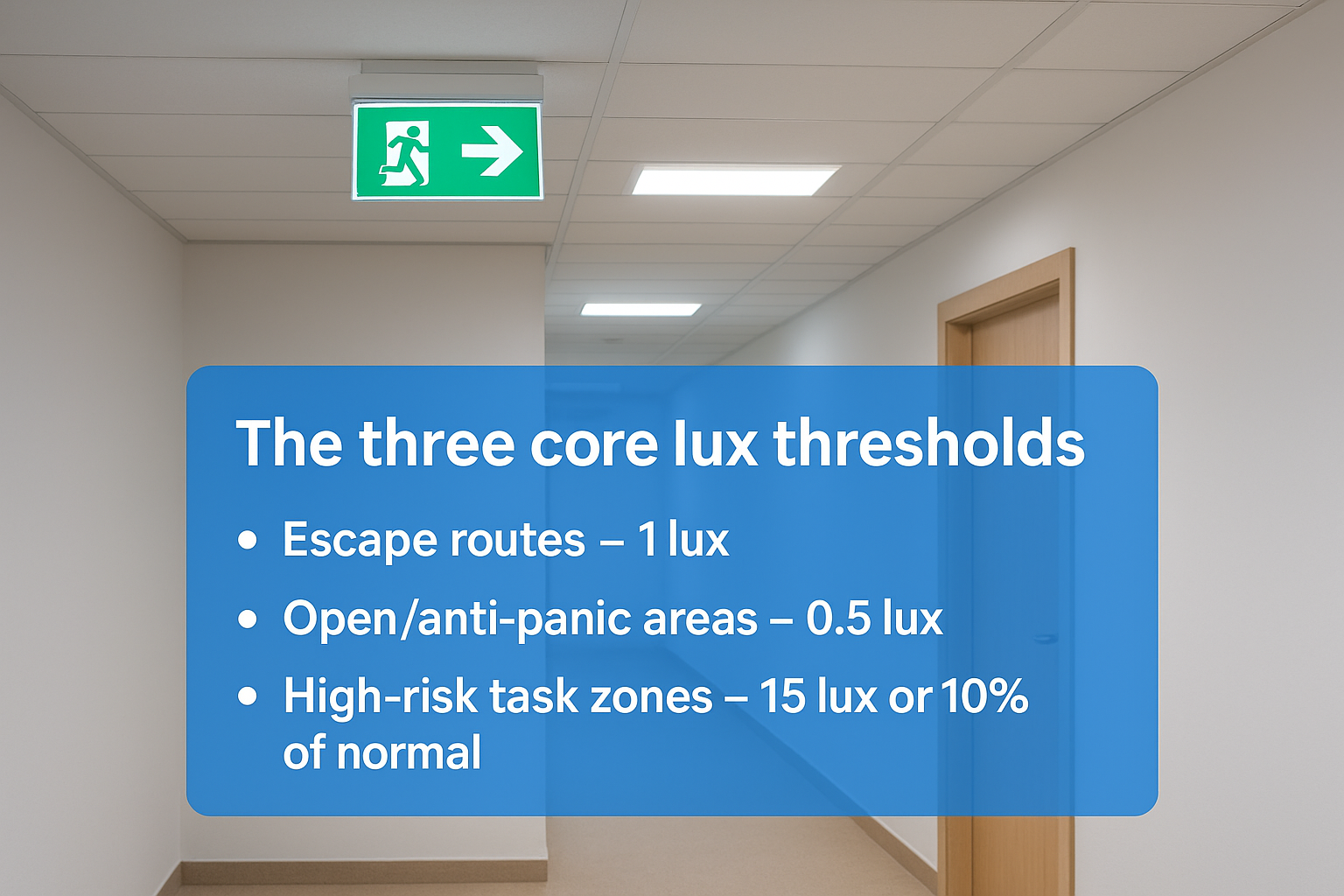The three core lux thresholds