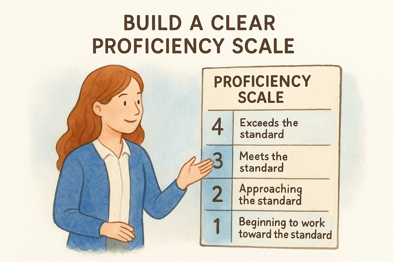 Build a clear proficiency scale