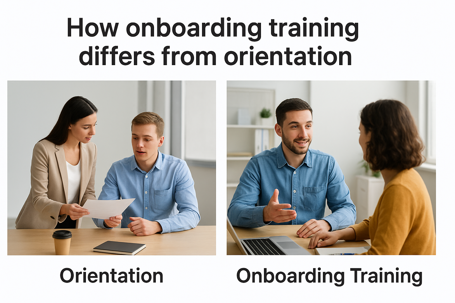 How onboarding training differs from orientation