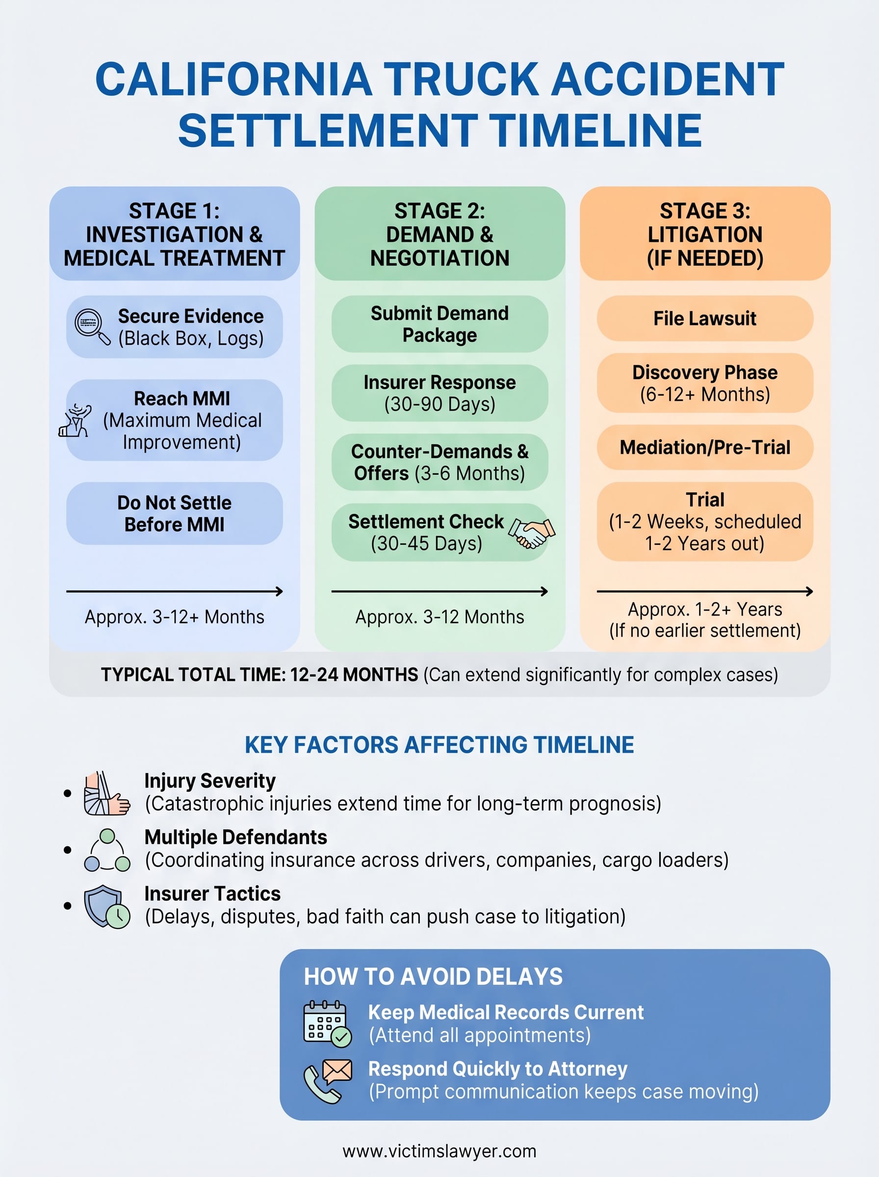 how long does a truck accident settlement take infographic