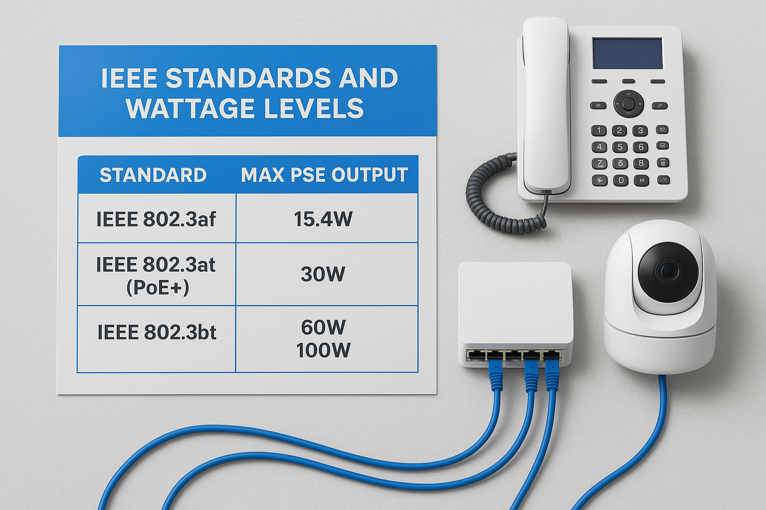 IEEE standards and wattage levels