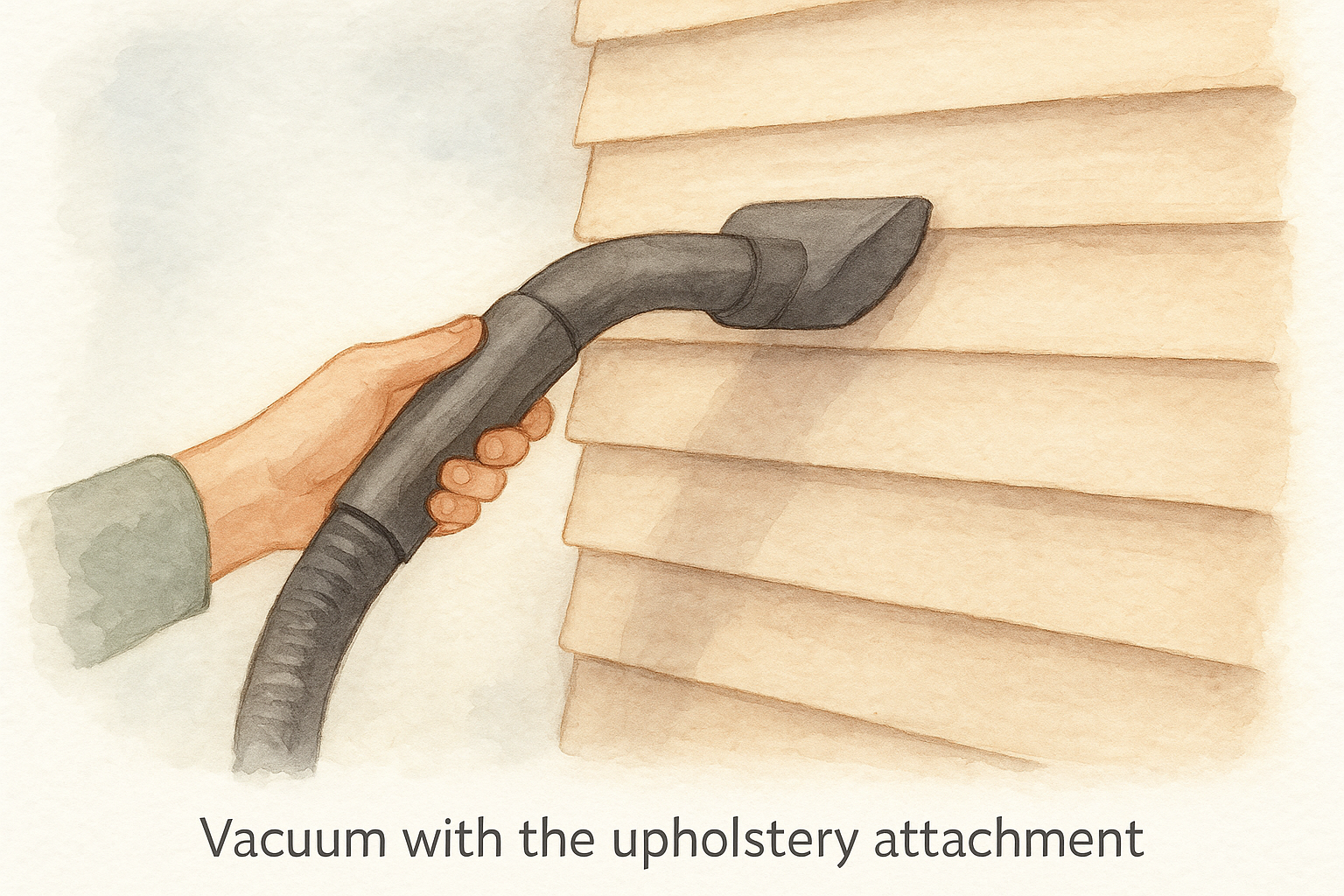 Vacuum with the upholstery attachment