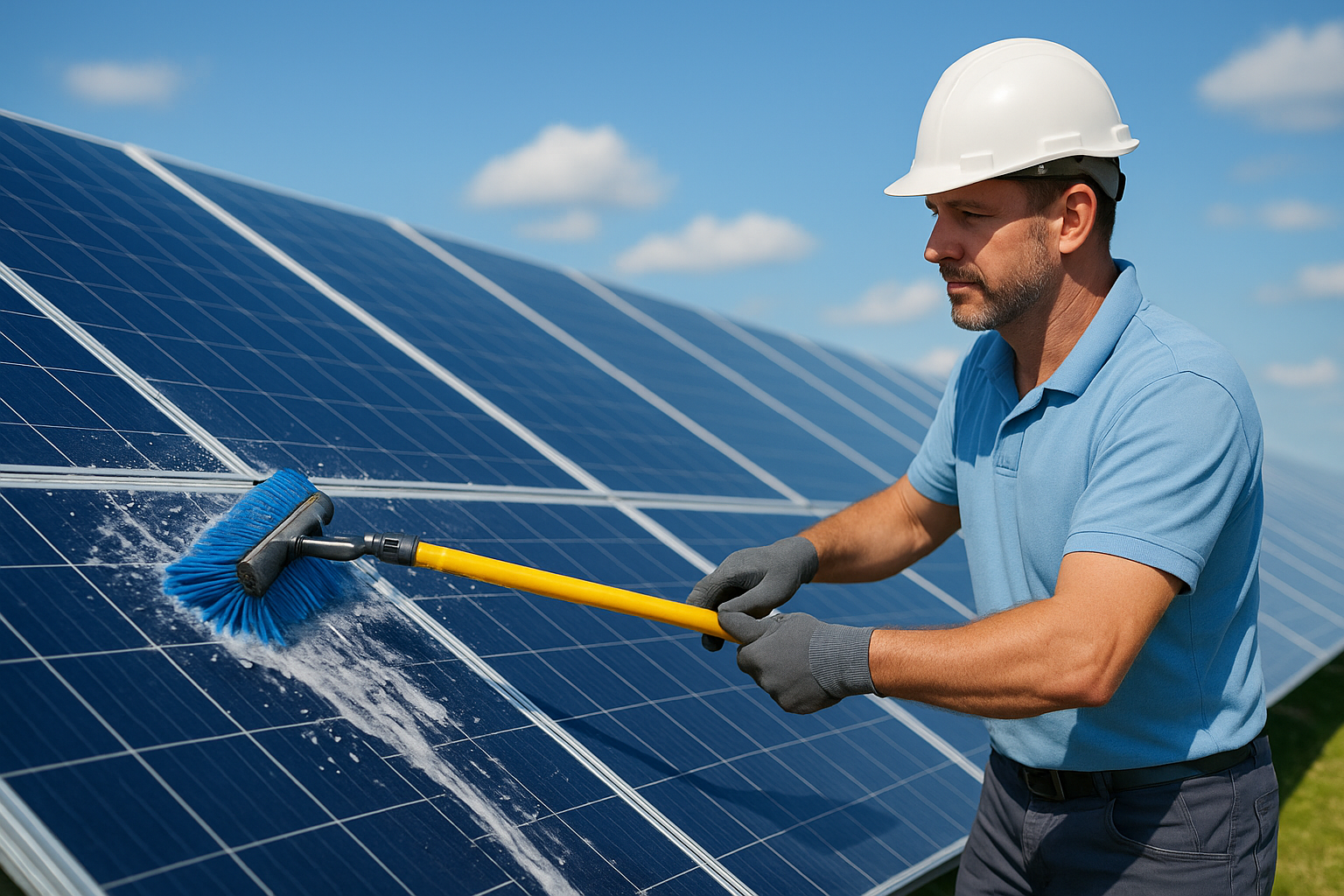 What their solar panel cleaning includes
