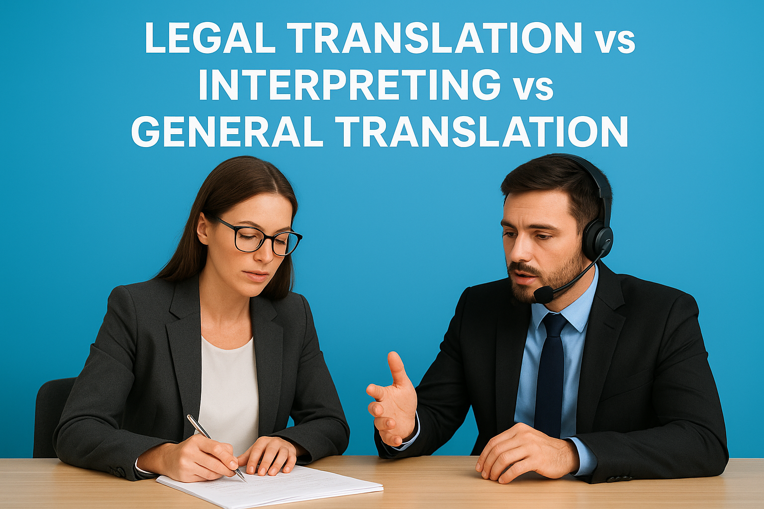 Legal translation vs interpreting vs general translation