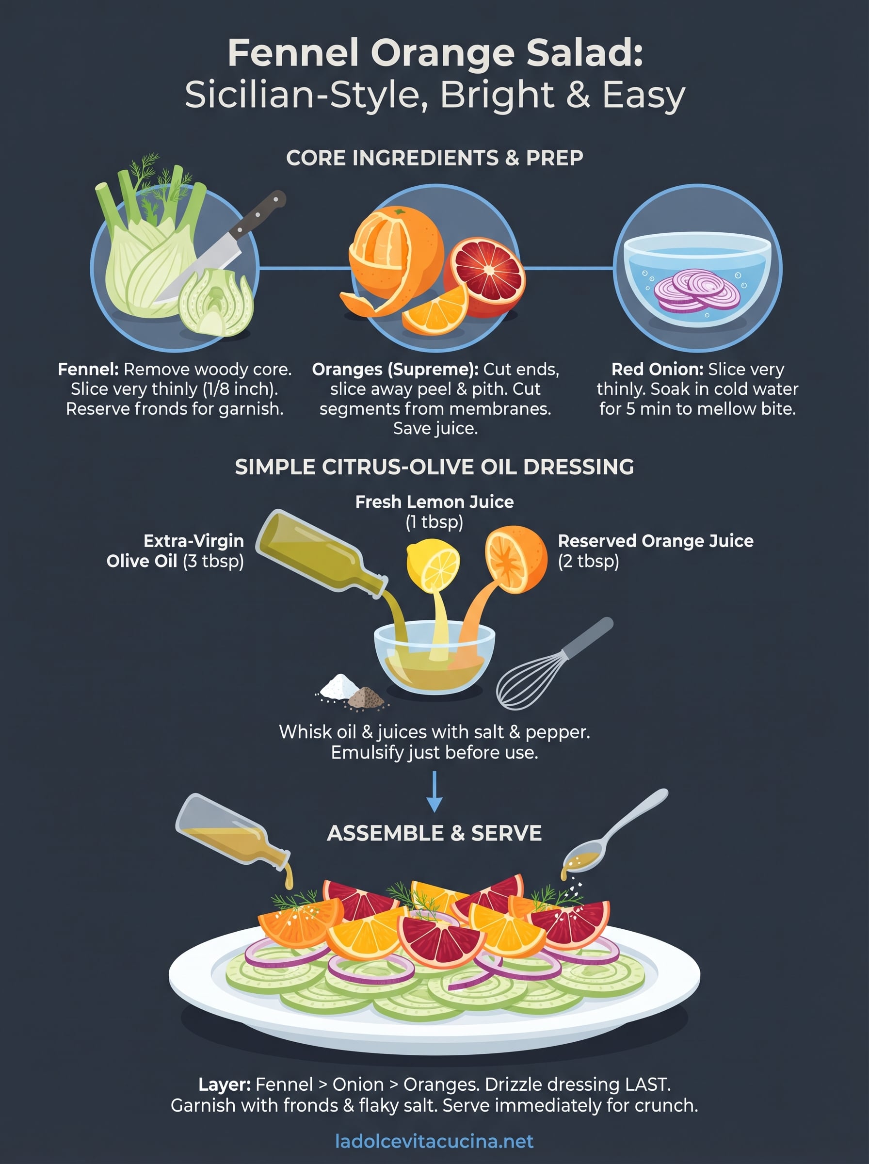 fennel orange salad recipe infographic