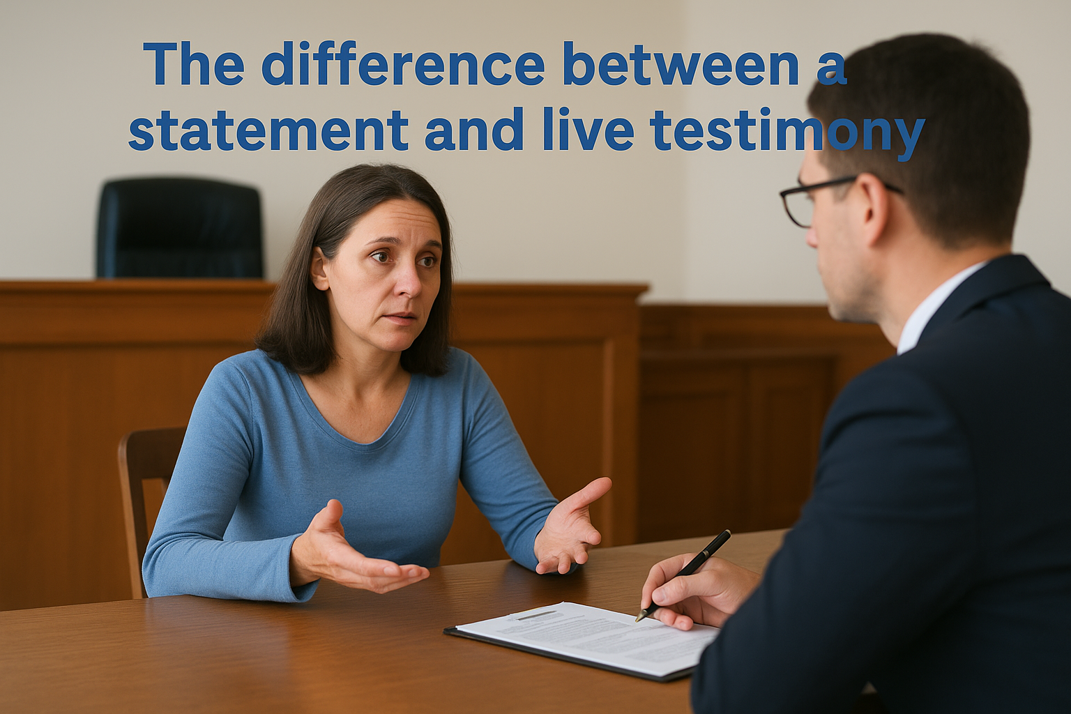The difference between a statement and live testimony