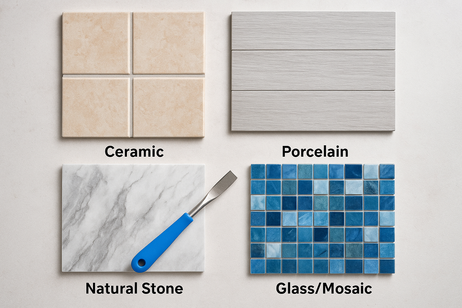 Cost ranges by tile material