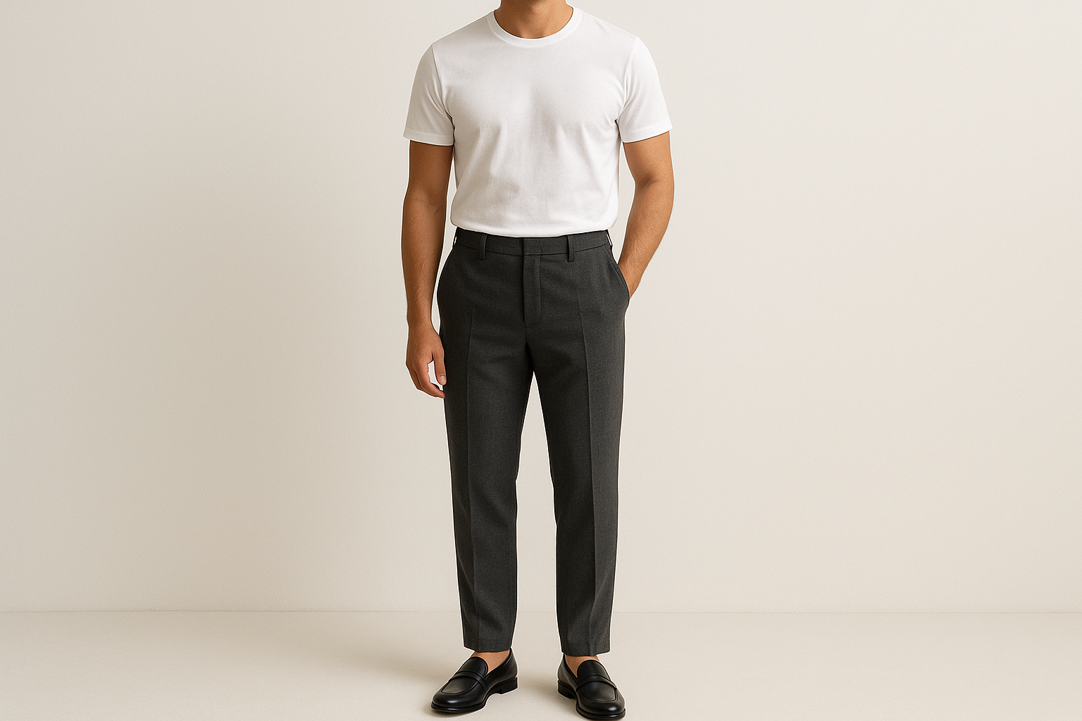 2. Tuck it into tailored trousers for a clean silhouette