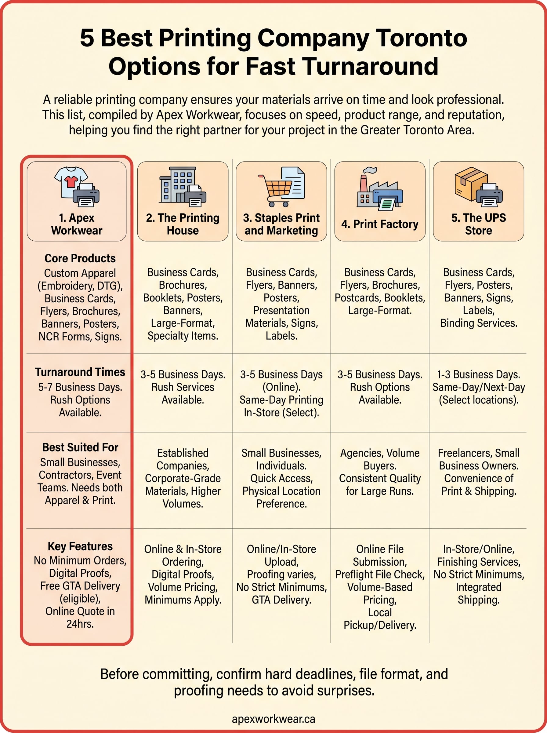 printing company toronto infographic