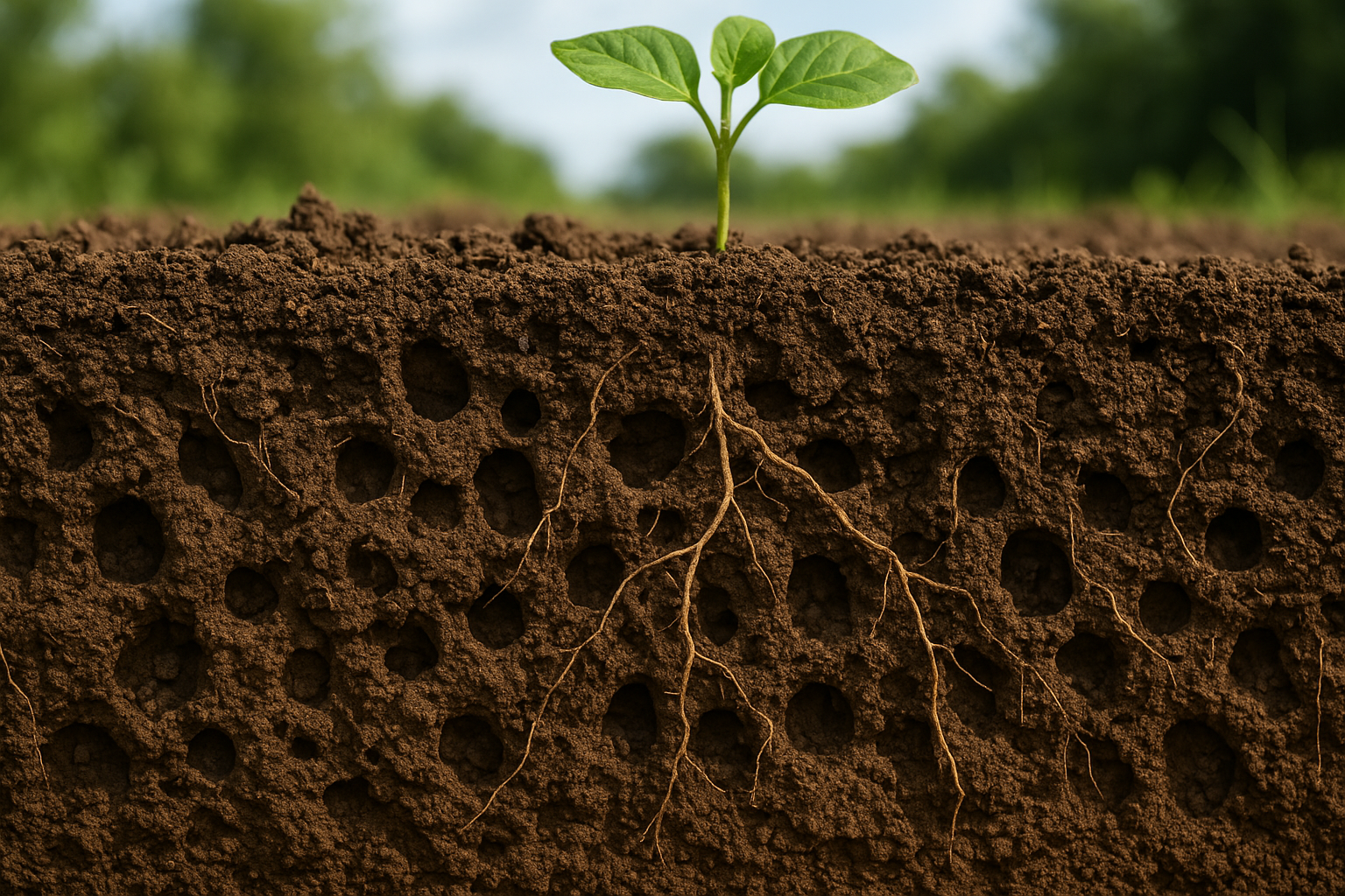 The role of air pockets in soil