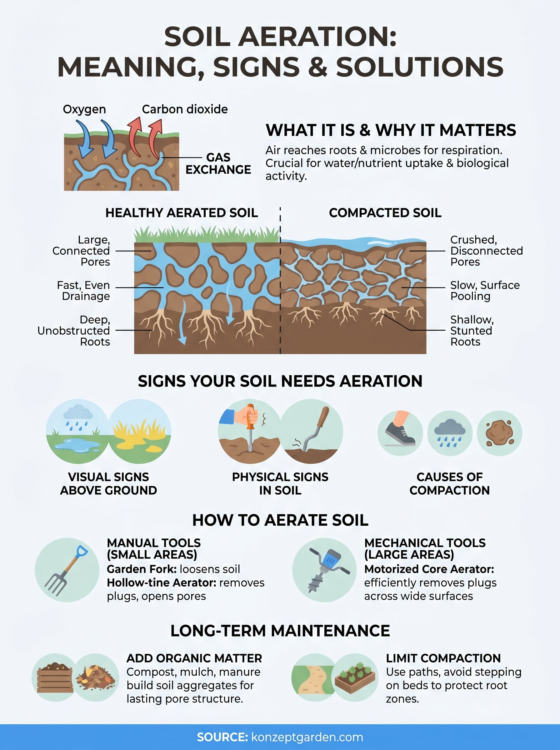 soil aeration meaning infographic