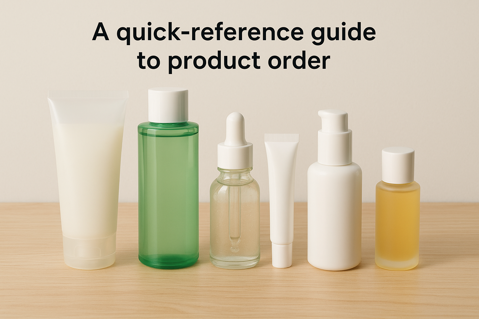 A quick-reference guide to product order