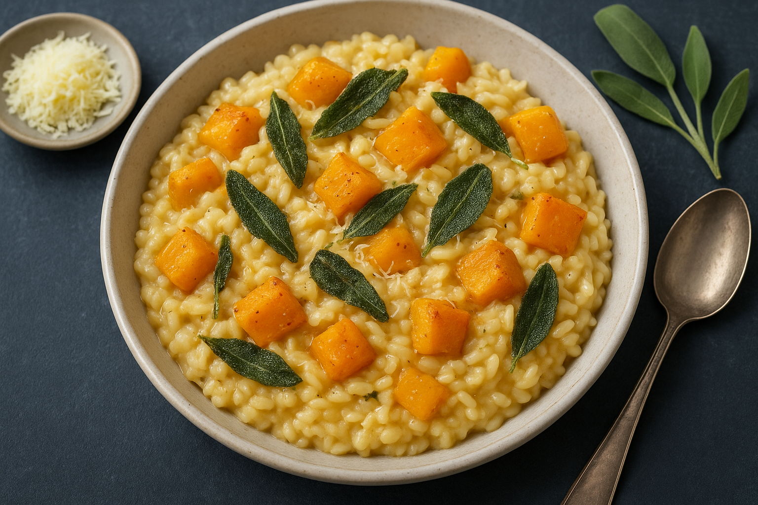 4. Roasted butternut squash and sage risotto