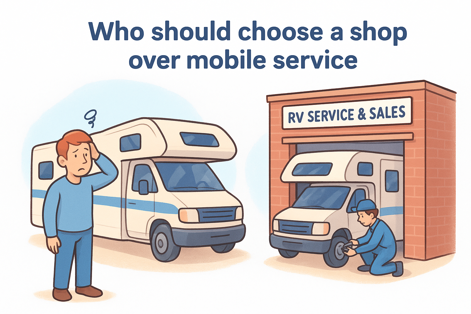 Who should choose a shop over mobile service