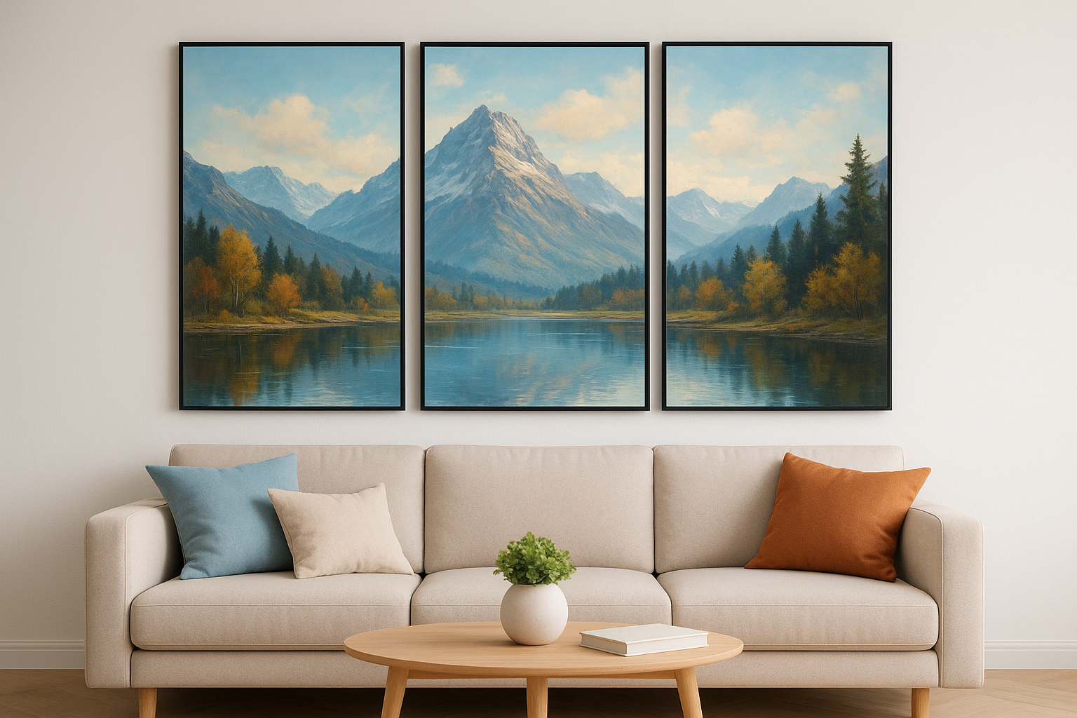 10. Oversized triptych and multi-panel sets