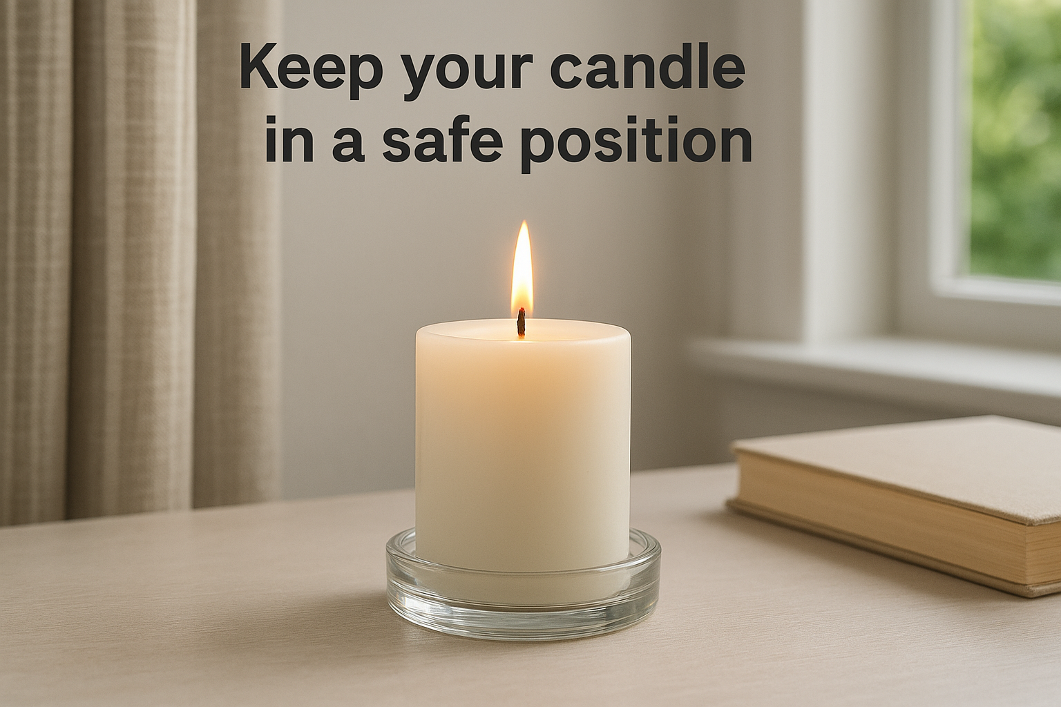 Keep your candle in a safe position