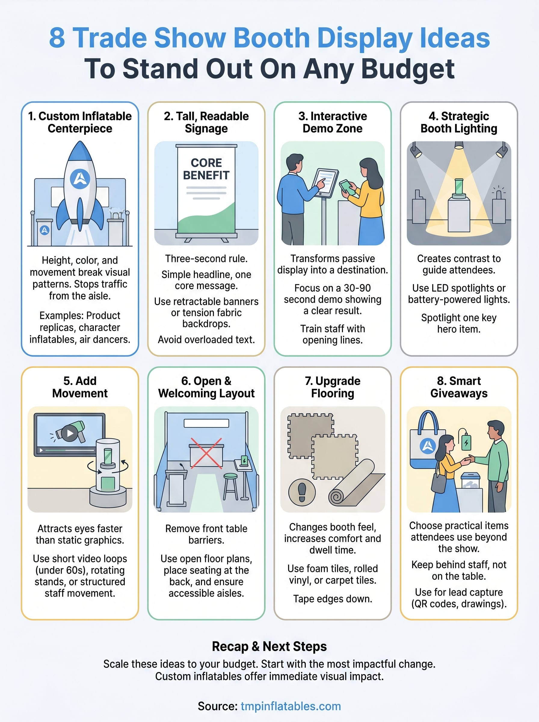 trade show booth display ideas infographic