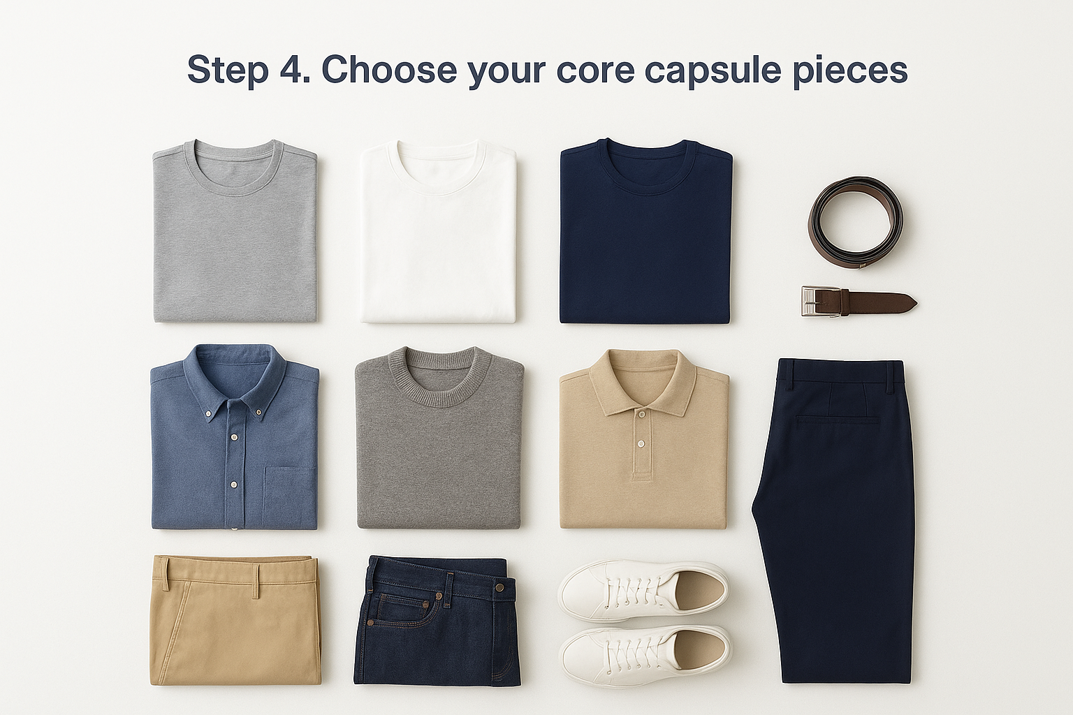 Step 4. Choose your core capsule pieces