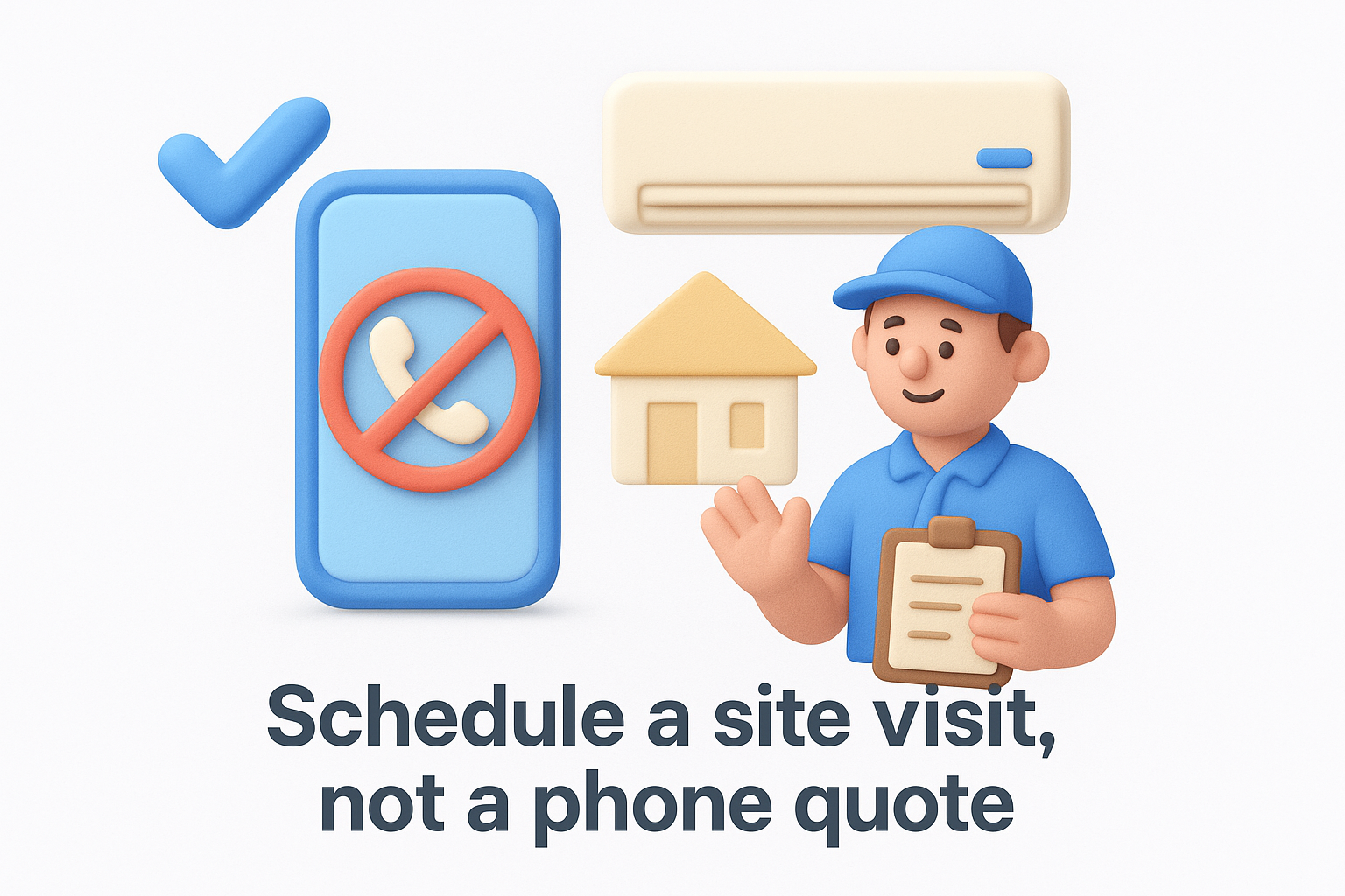 Schedule a site visit, not a phone quote