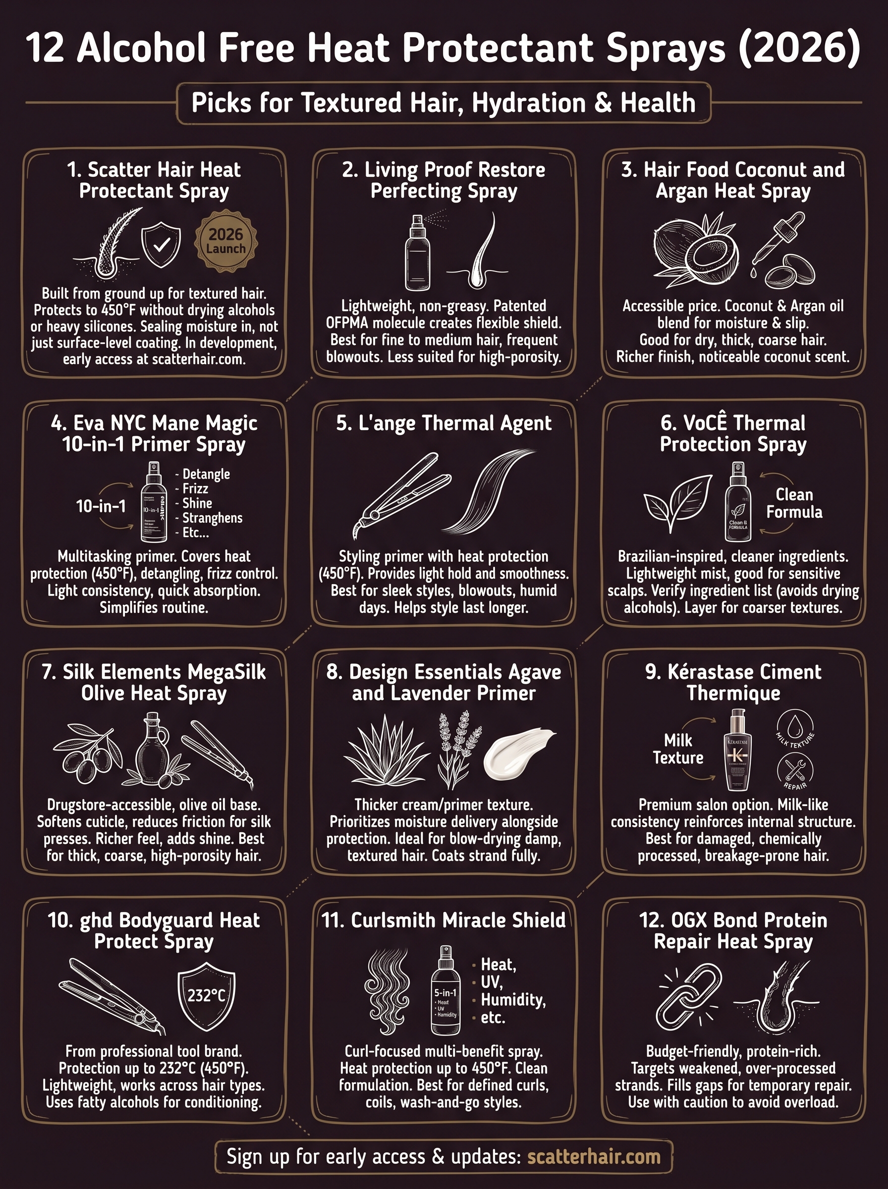 alcohol free heat protectant spray infographic