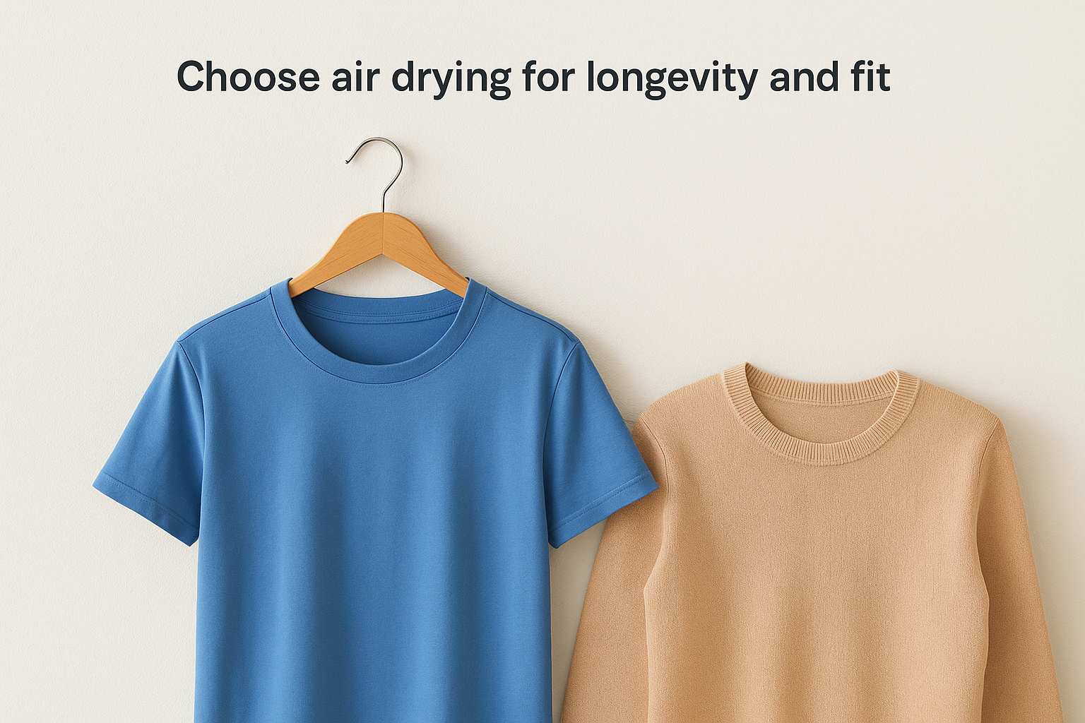 Choose air drying for longevity and fit