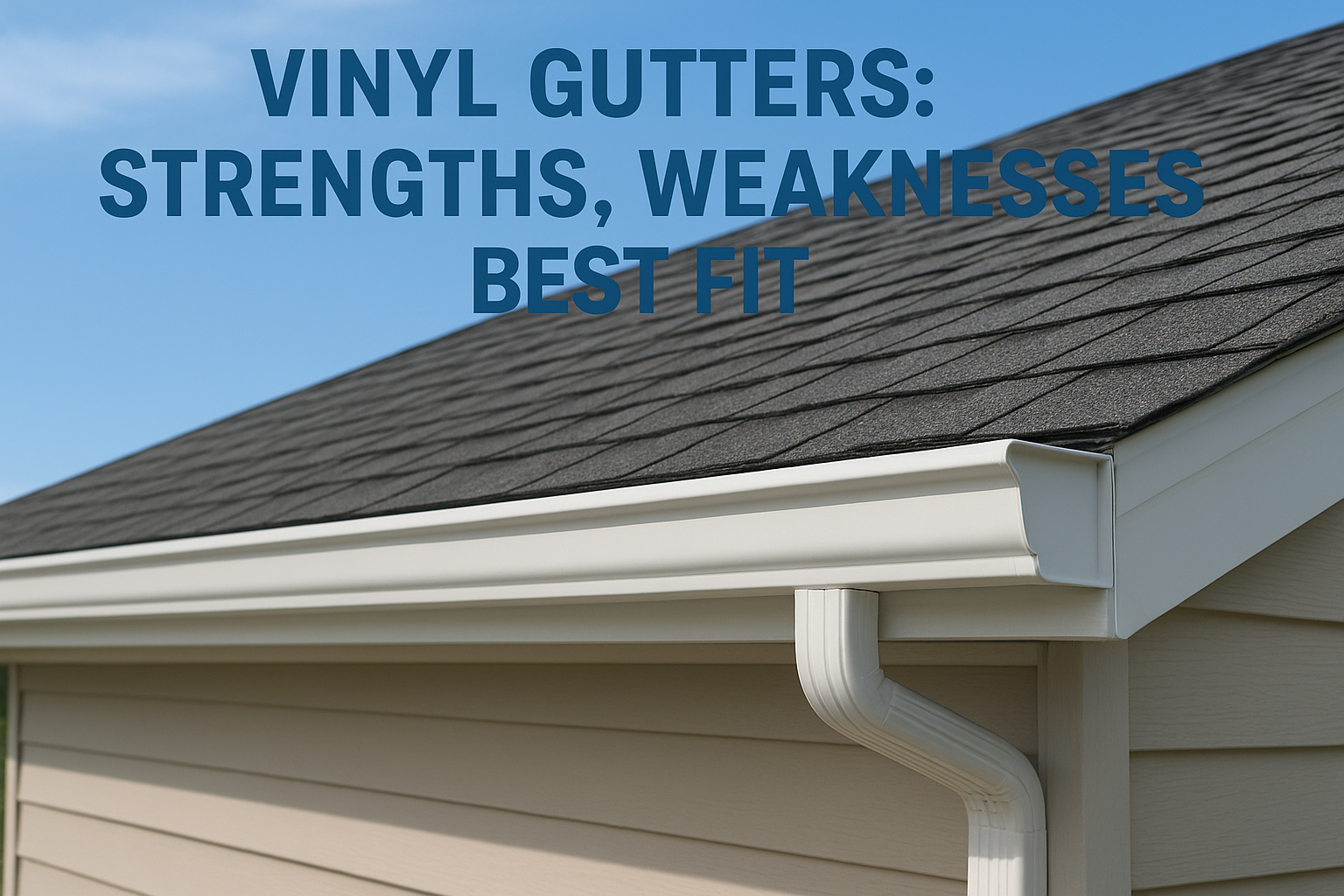 Vinyl gutters: strengths, weaknesses, best fit