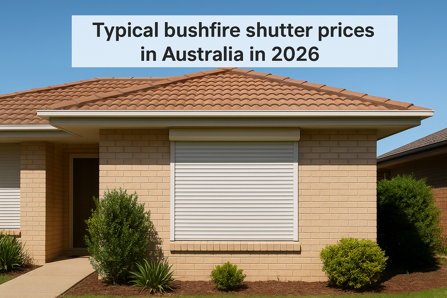 Typical bushfire shutter prices in Australia in 2026