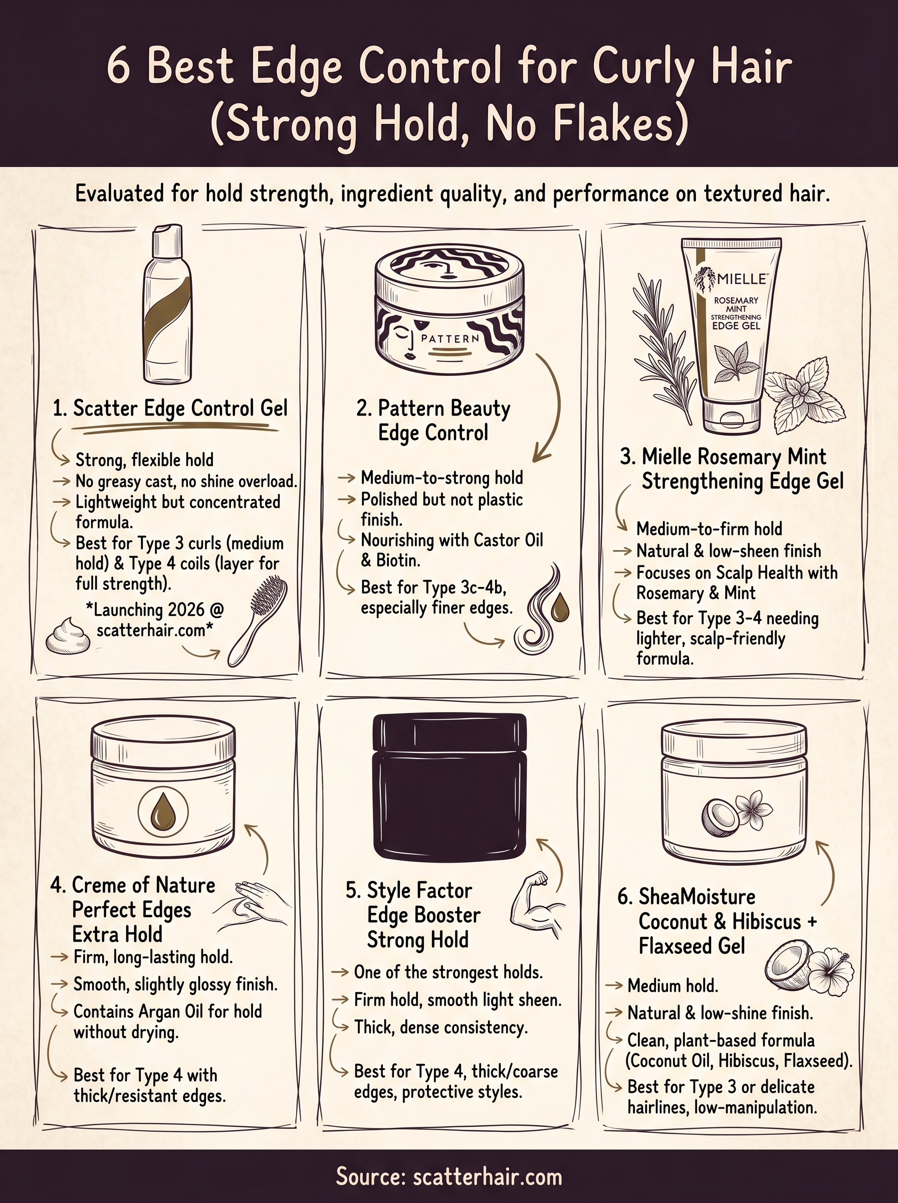 edge control for curly hair infographic