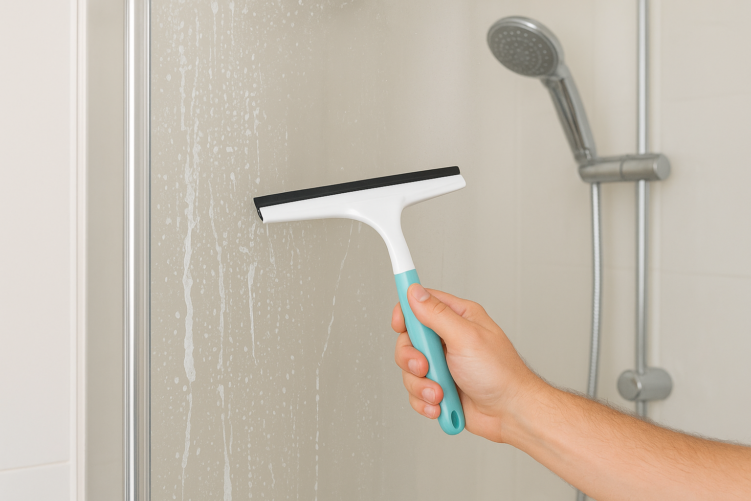 Clean glass shower doors