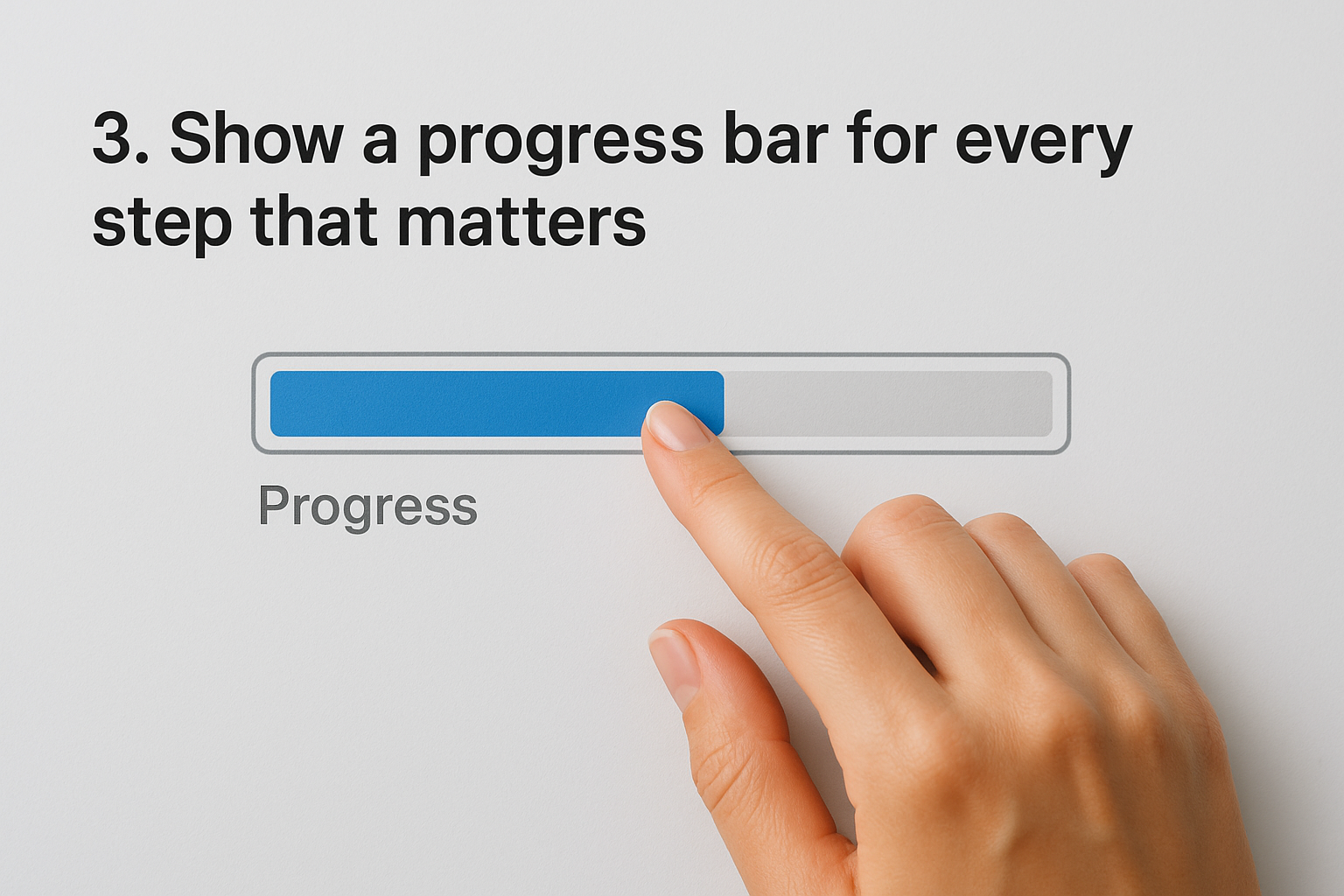 3. Show a progress bar for every step that matters
