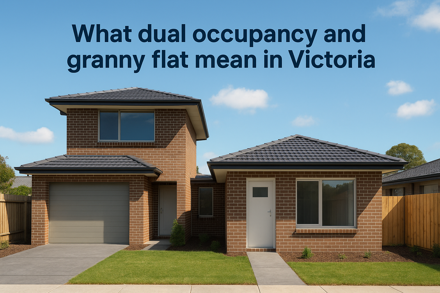 What dual occupancy and granny flat mean in Victoria