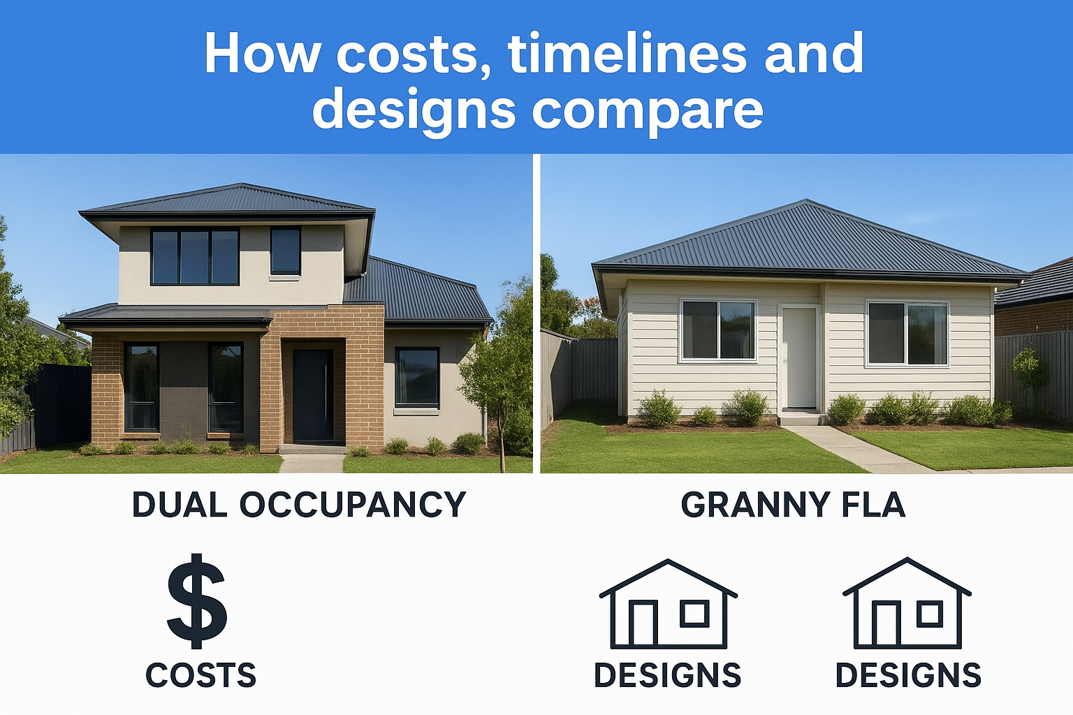 How costs, timelines and designs compare