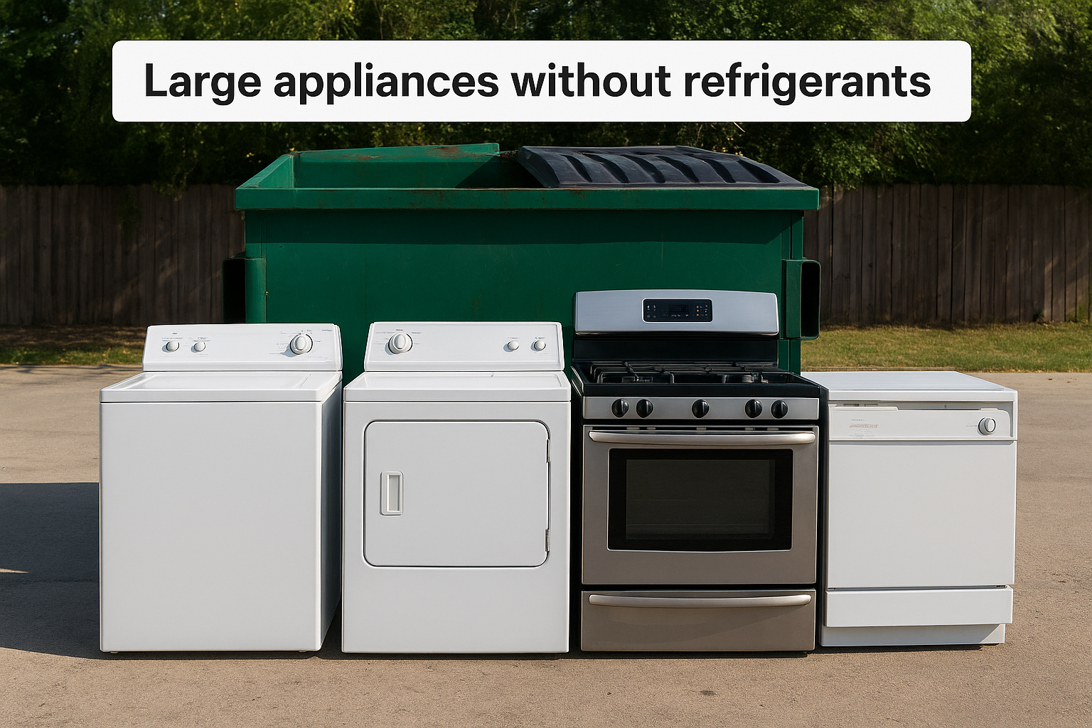 Large appliances without refrigerants