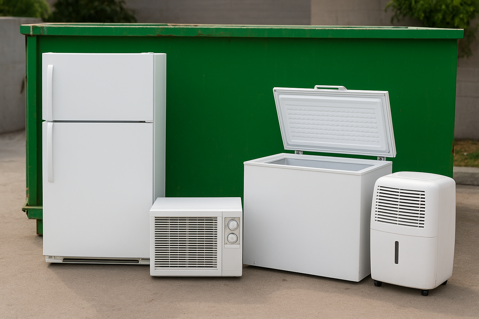Appliances with refrigerants or compressors