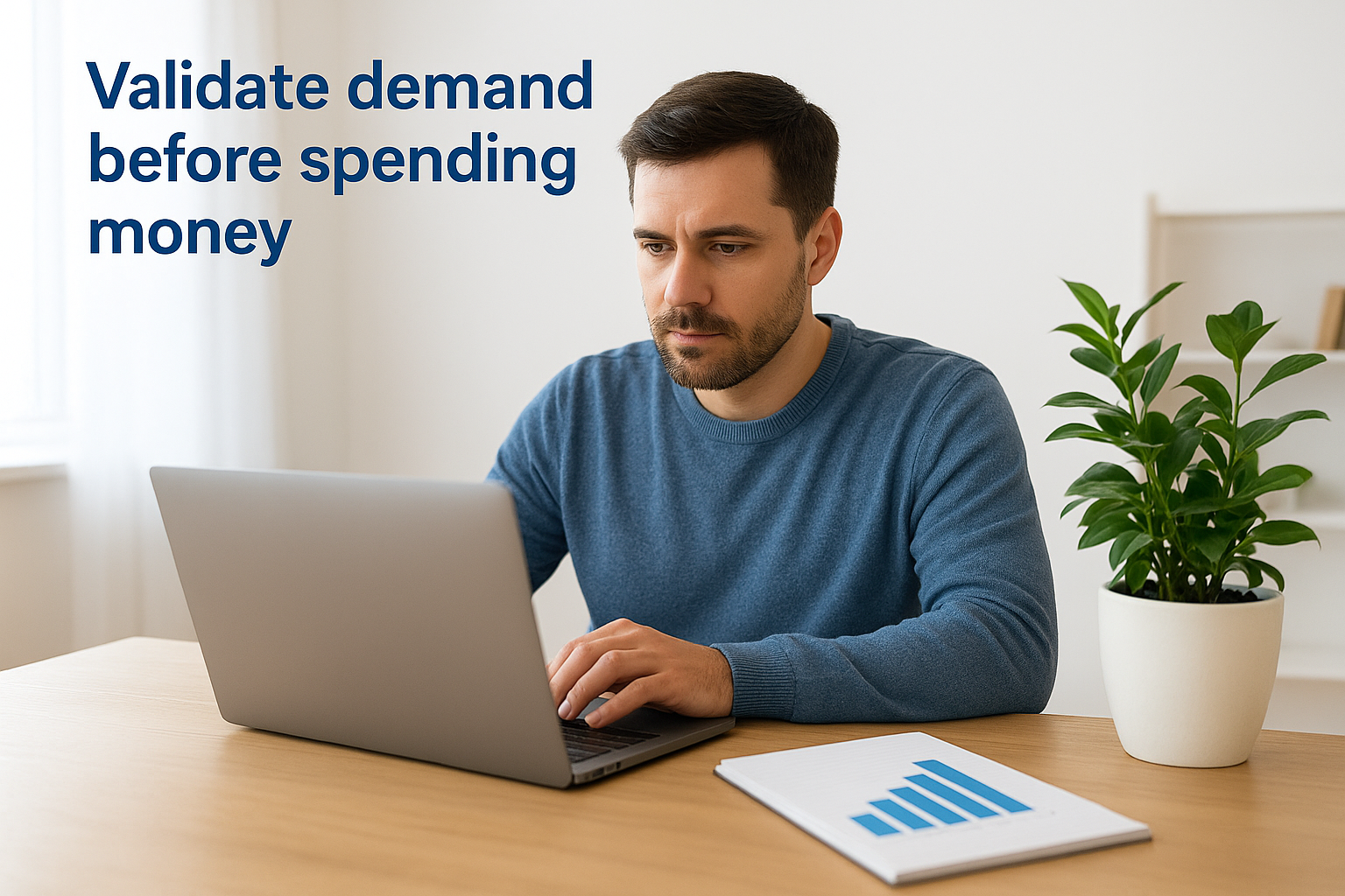 Validate demand before spending money