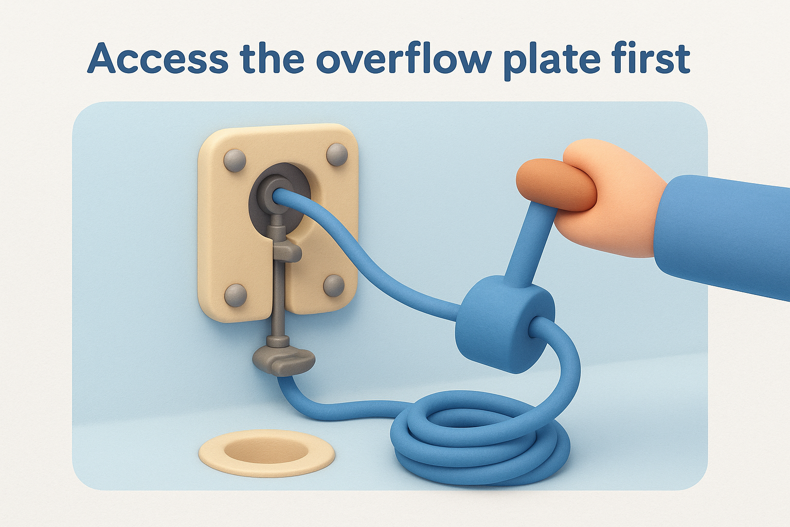 Access the overflow plate first