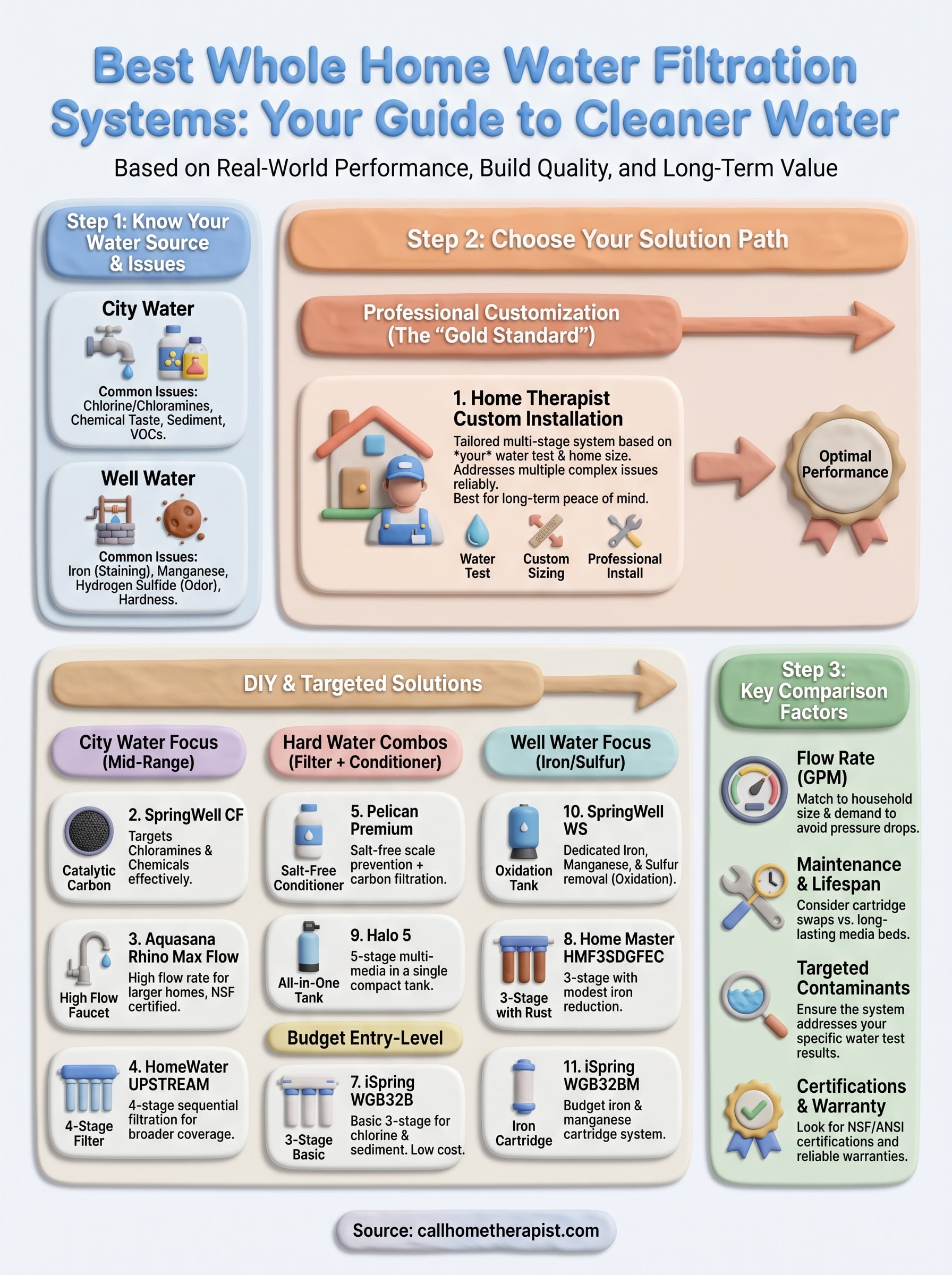 best whole home water filtration system infographic