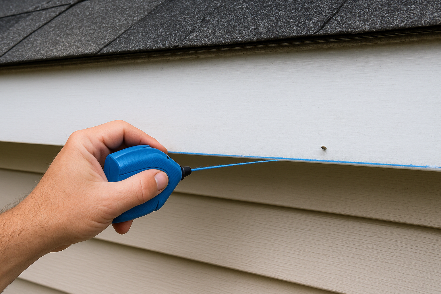 Mark the high and low points and snap the line